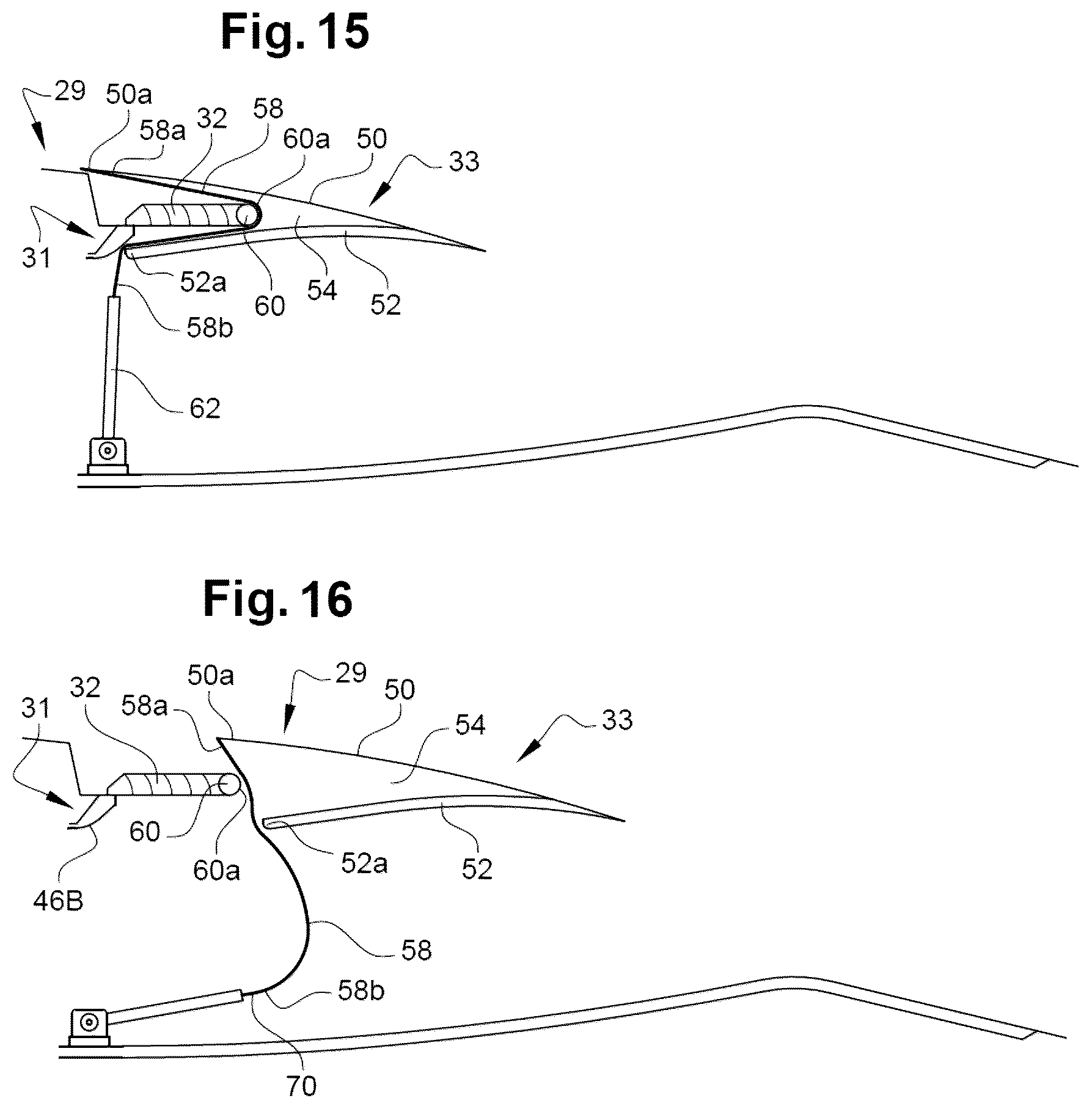 Patent US12378929 Figure 11 – Thrust reverser comprising fixed cascades and a sealing membrane