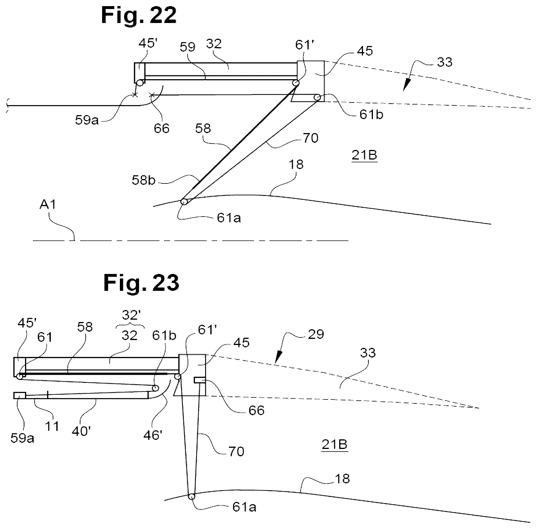 Patent US12378930 Figure 15 – Thrust reverser comprising movable cascades and a sealing membrane