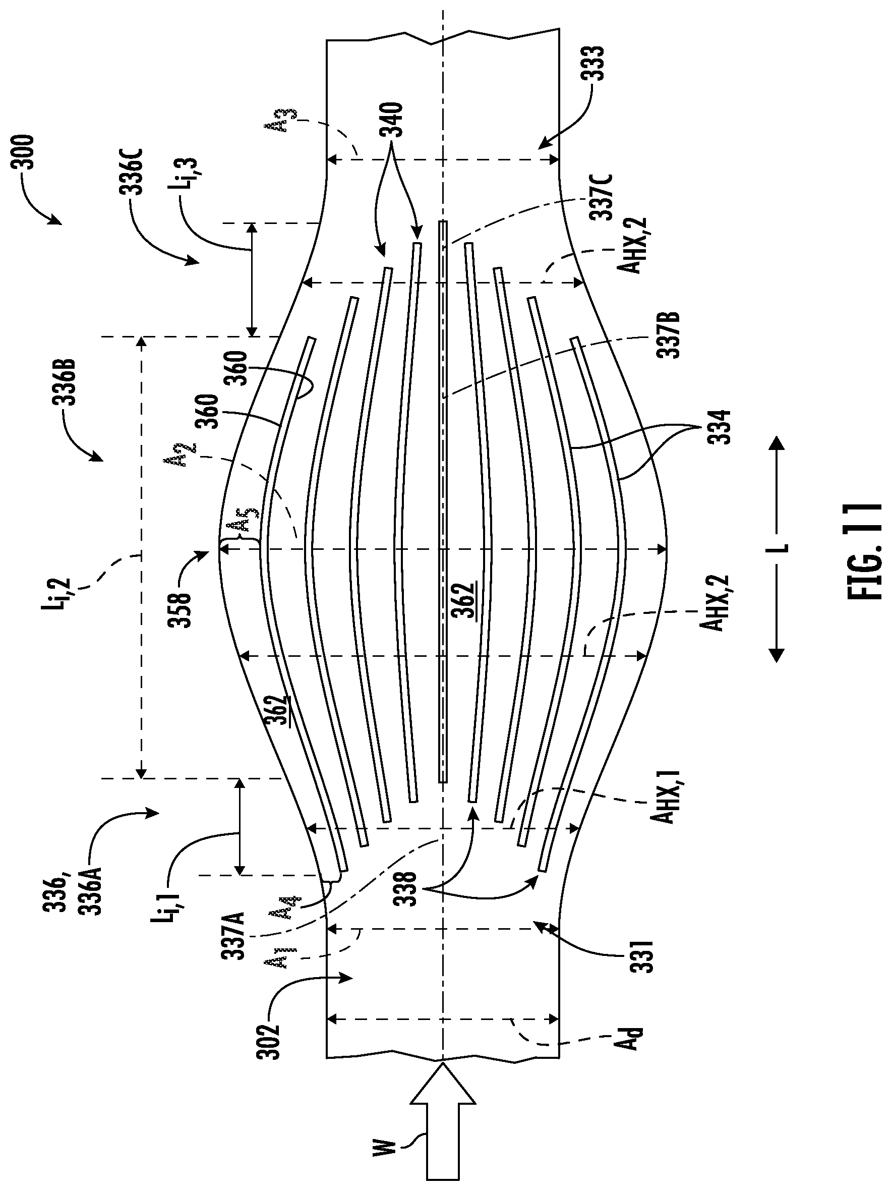 Patent US12378932 Figure 6 – Gas turbine engine having a heat exchanger located in an annular duct