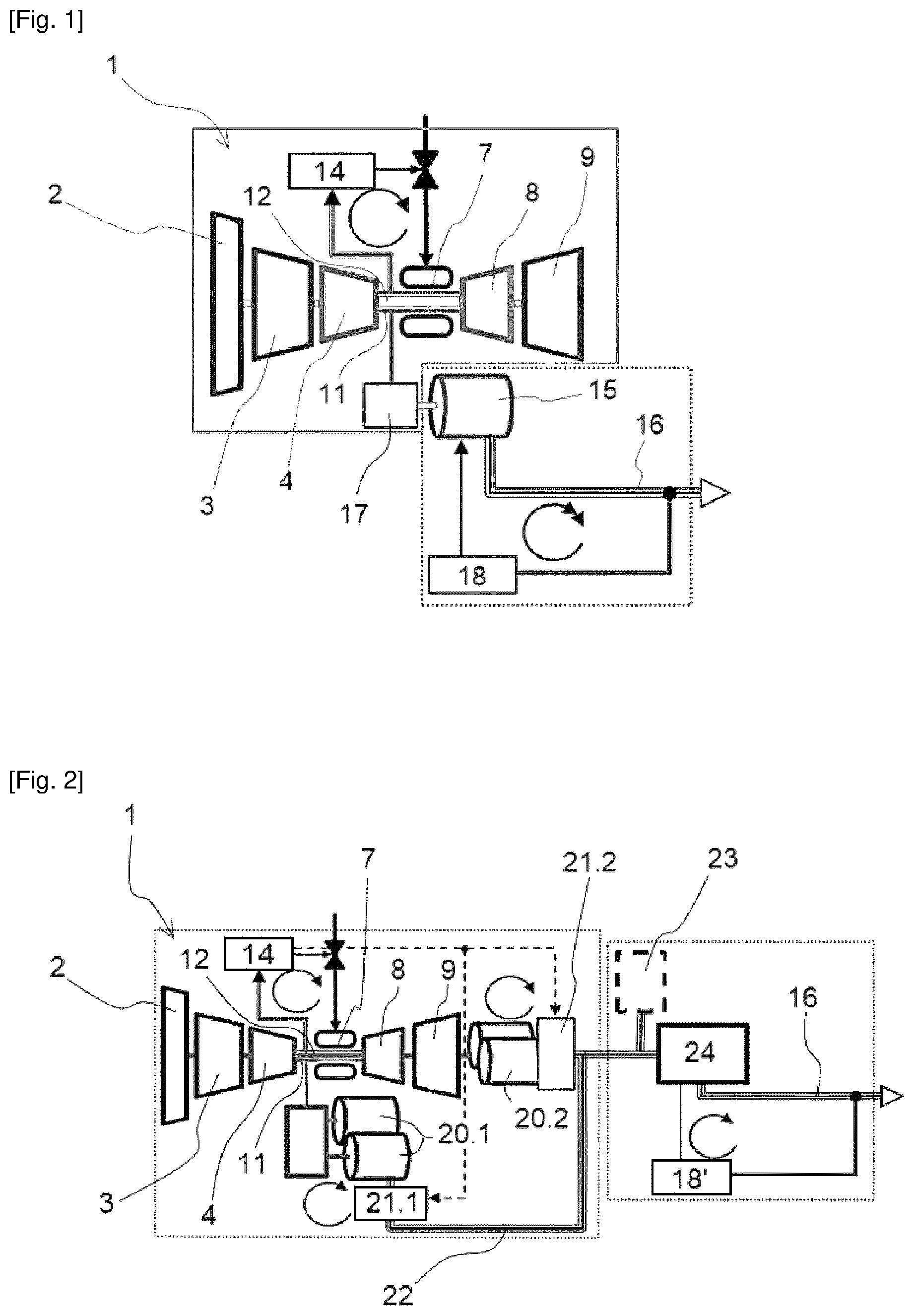 Patent US12378933 Figure 1 – System for converting and transporting electrical energy for the internal hybridisation of an aircraft turbomachine