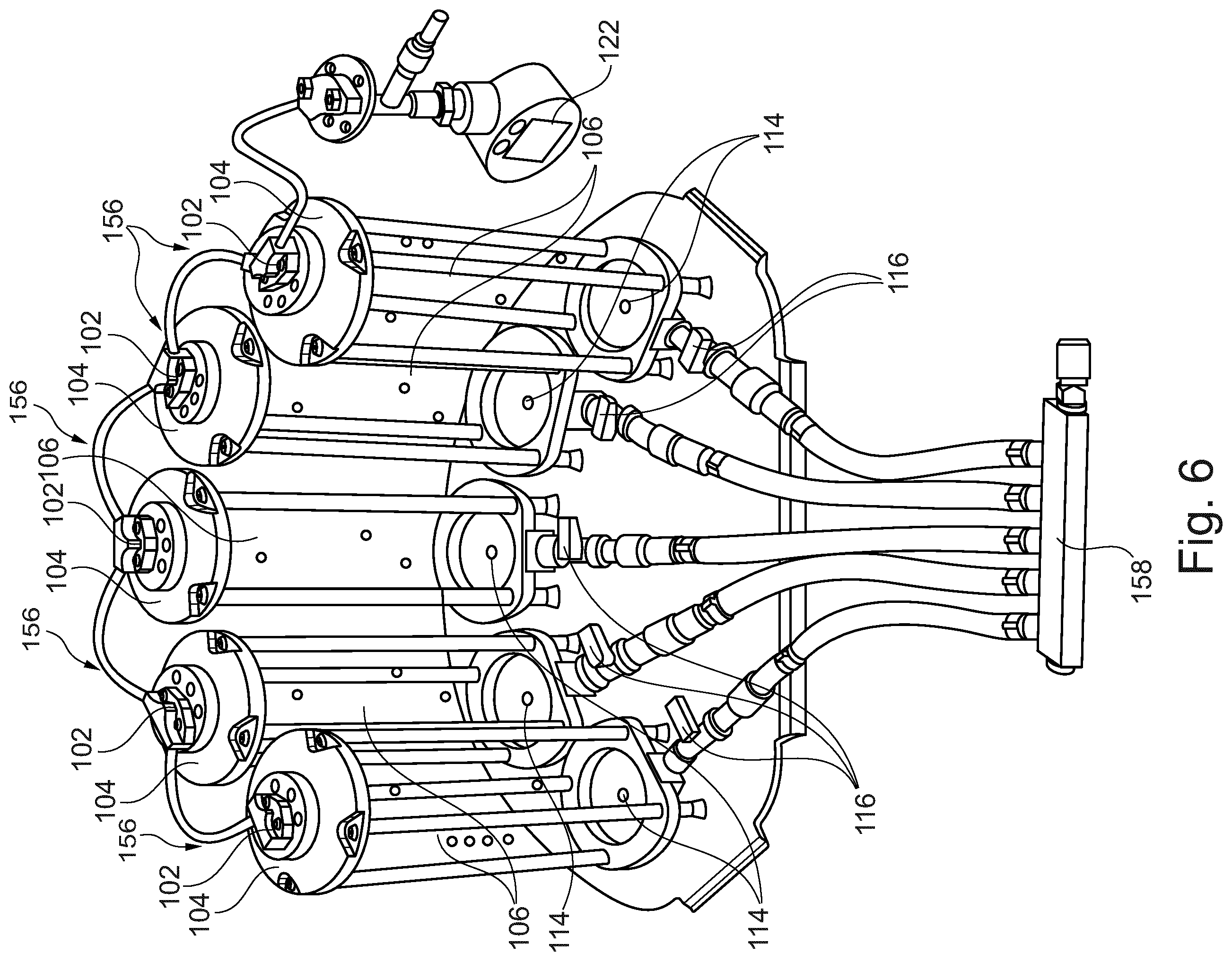 Patent US12378936 Figure 4 – Cleaning device with cleaning medium reception chamber for receiving cleaning medium after passing a device to be cleaned