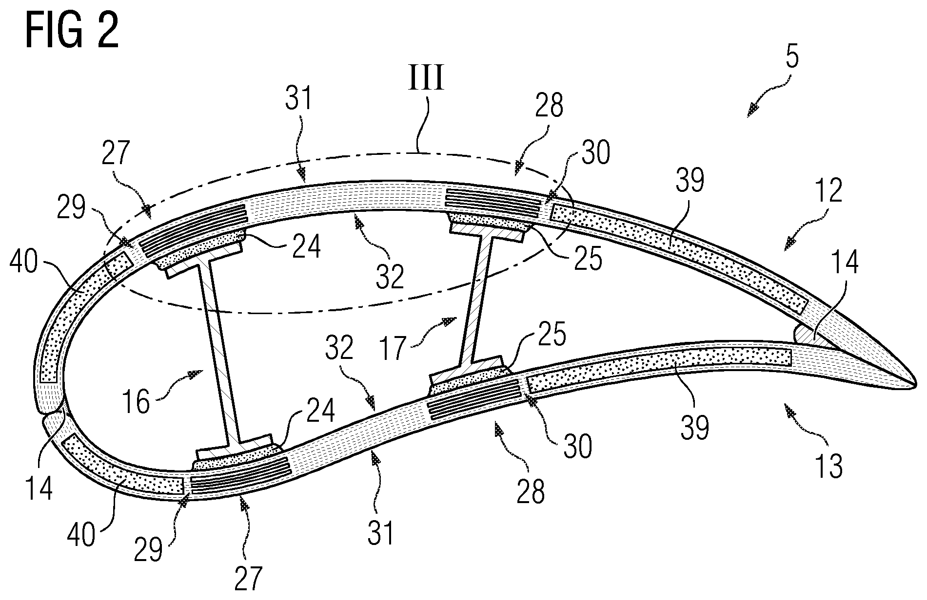 Patent US12378943 Figure 2 – Wind turbine blade