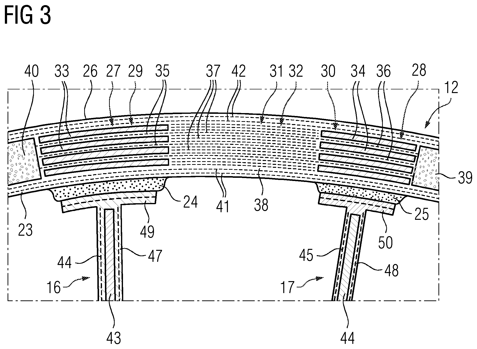 Patent US12378943 Figure 3 – Wind turbine blade