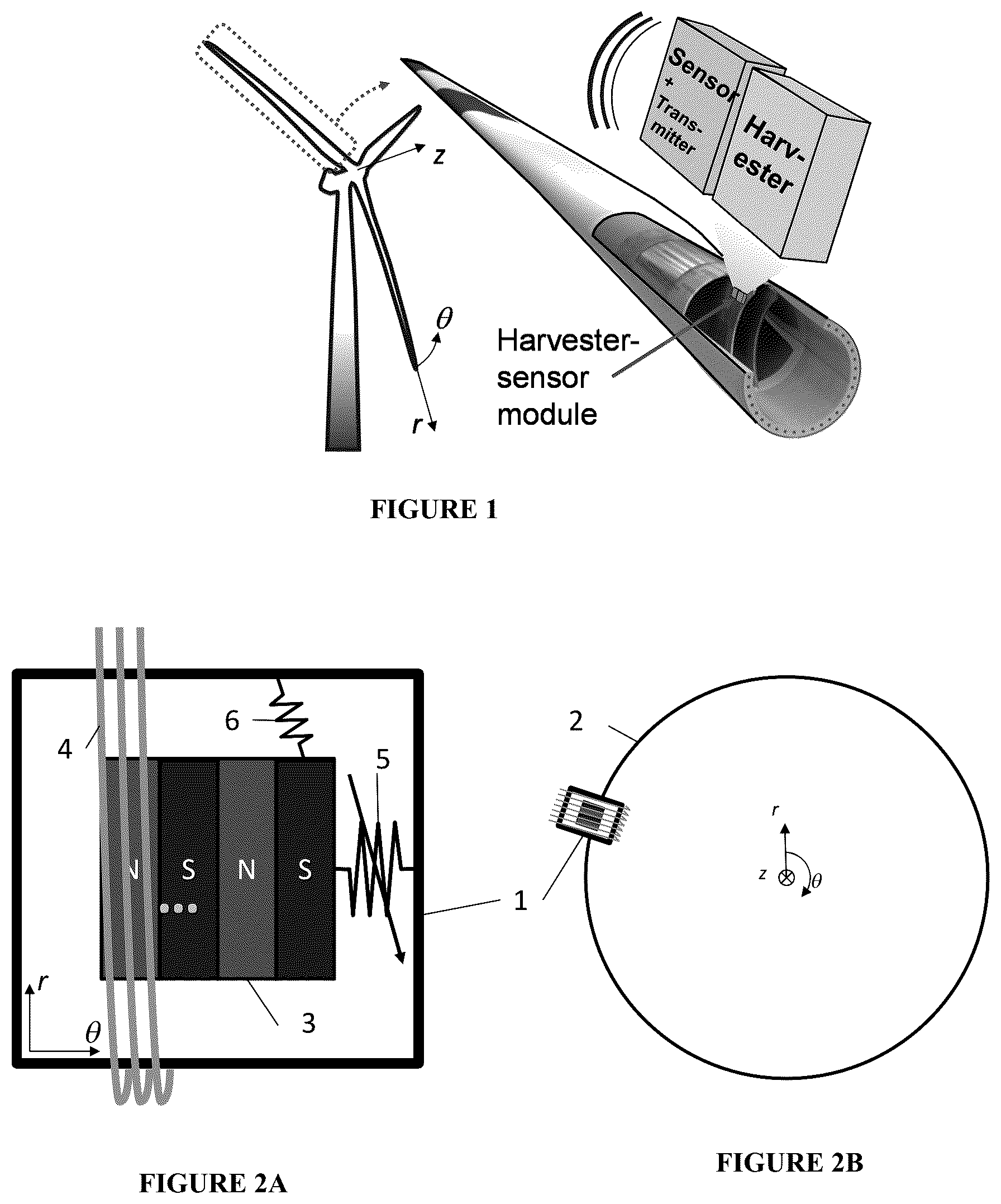 Patent US12378953 Figure 1 – Apparatus and method for harvesting vibration energy from a rotating object