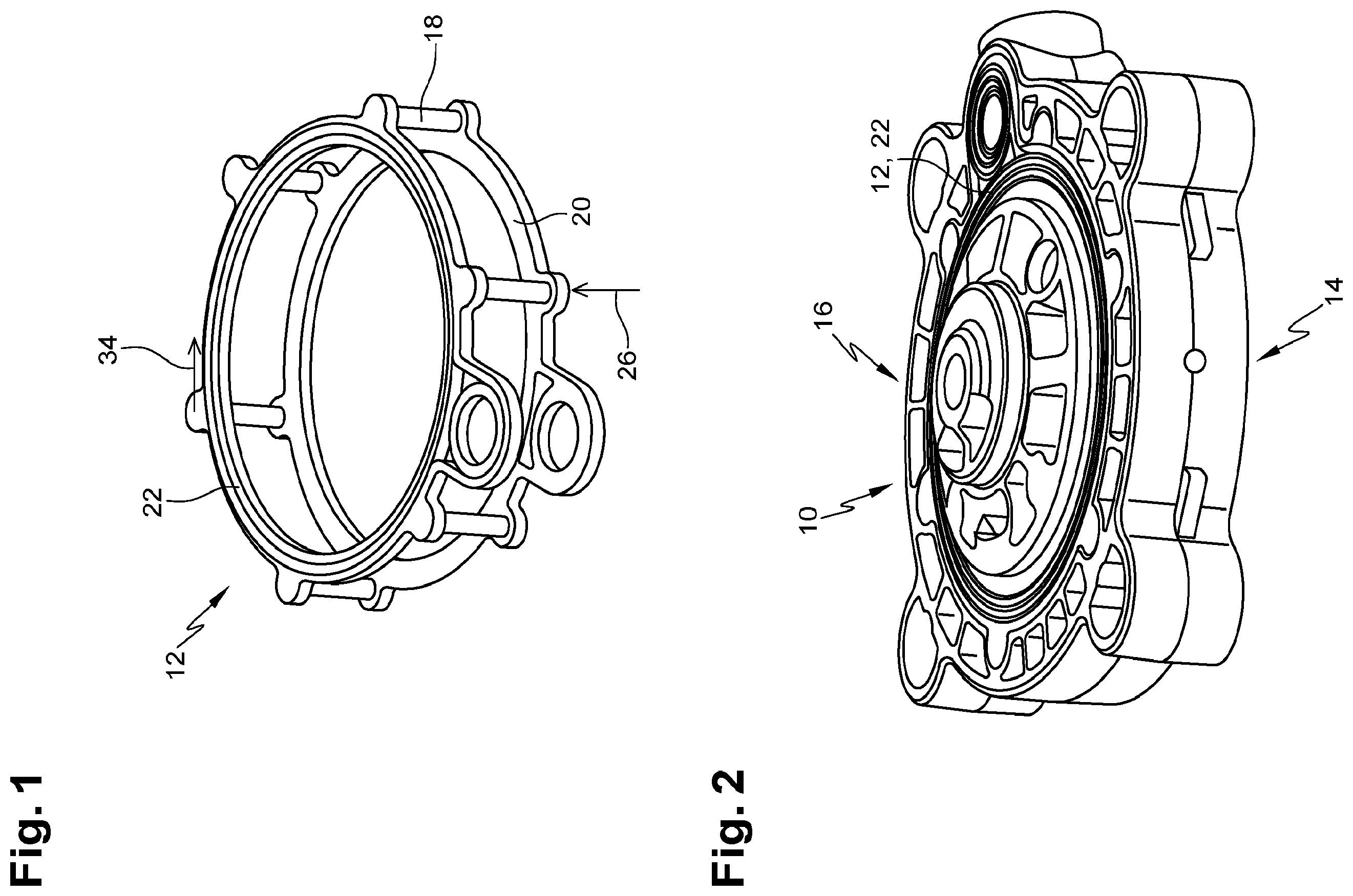 Patent US12378956 Figure 1 – Component with moulded-on seal