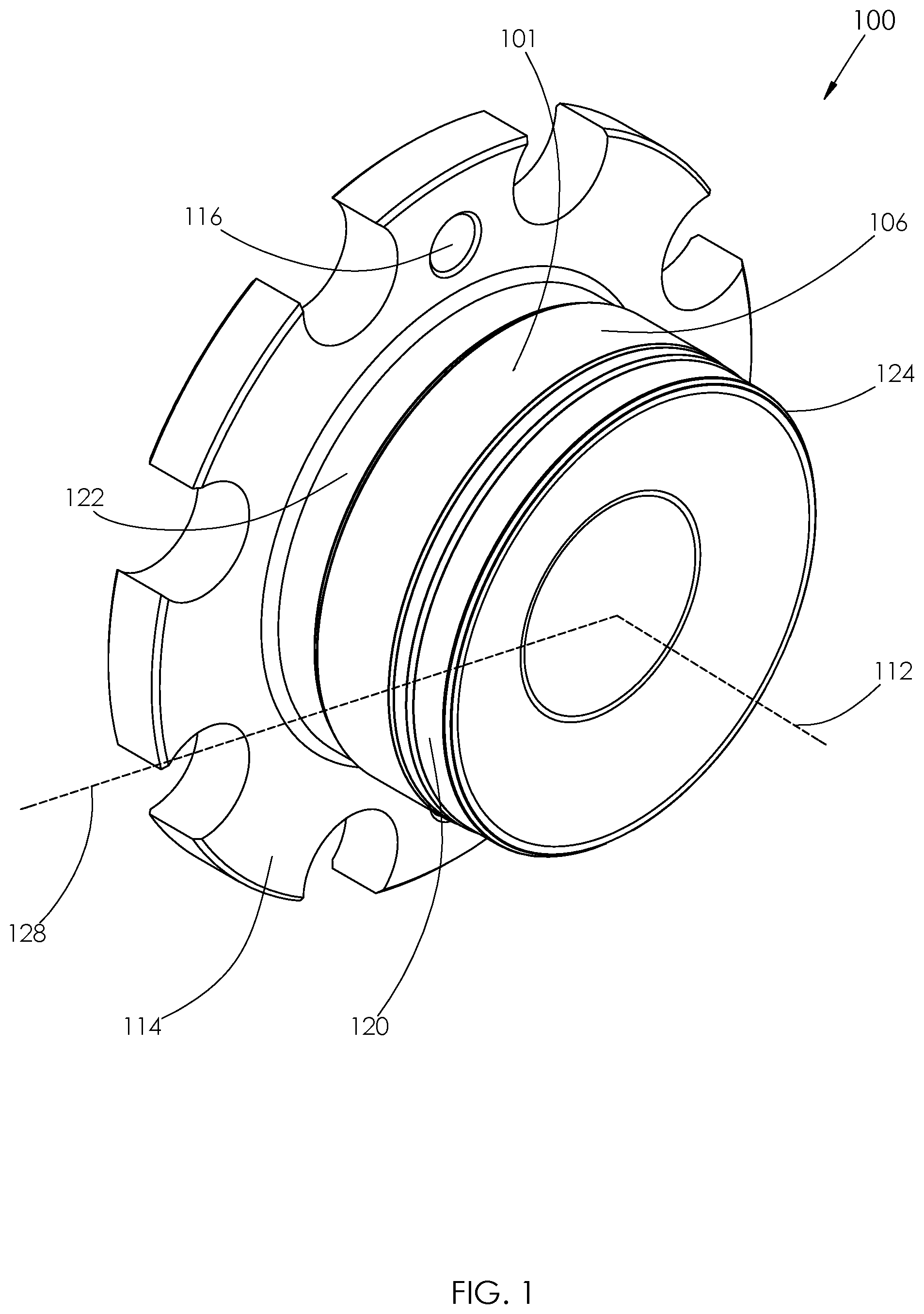 Patent US12378957 Figure 1 – Fluid end plug with bore clearance