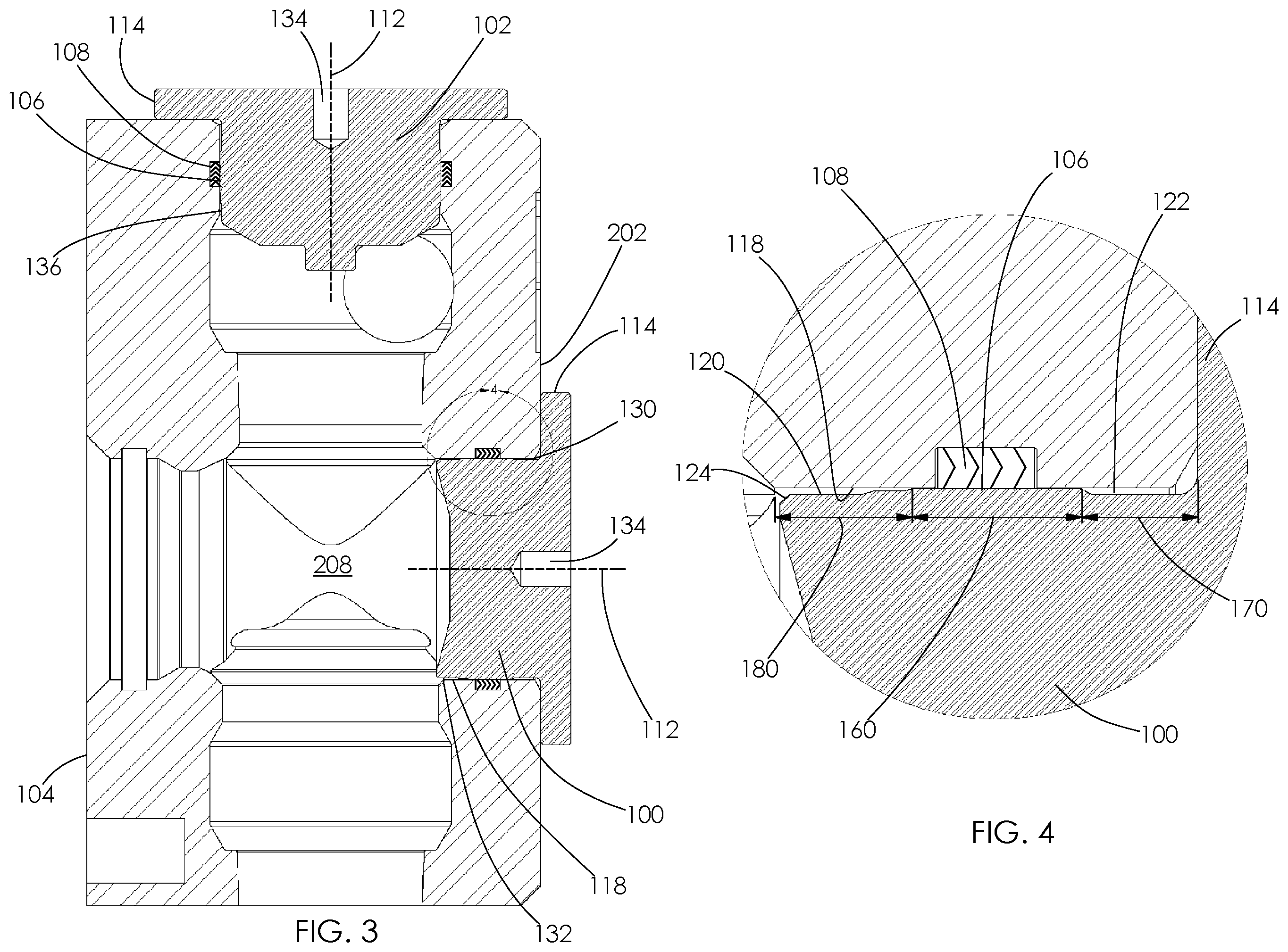 Patent US12378957 Figure 3 – Fluid end plug with bore clearance