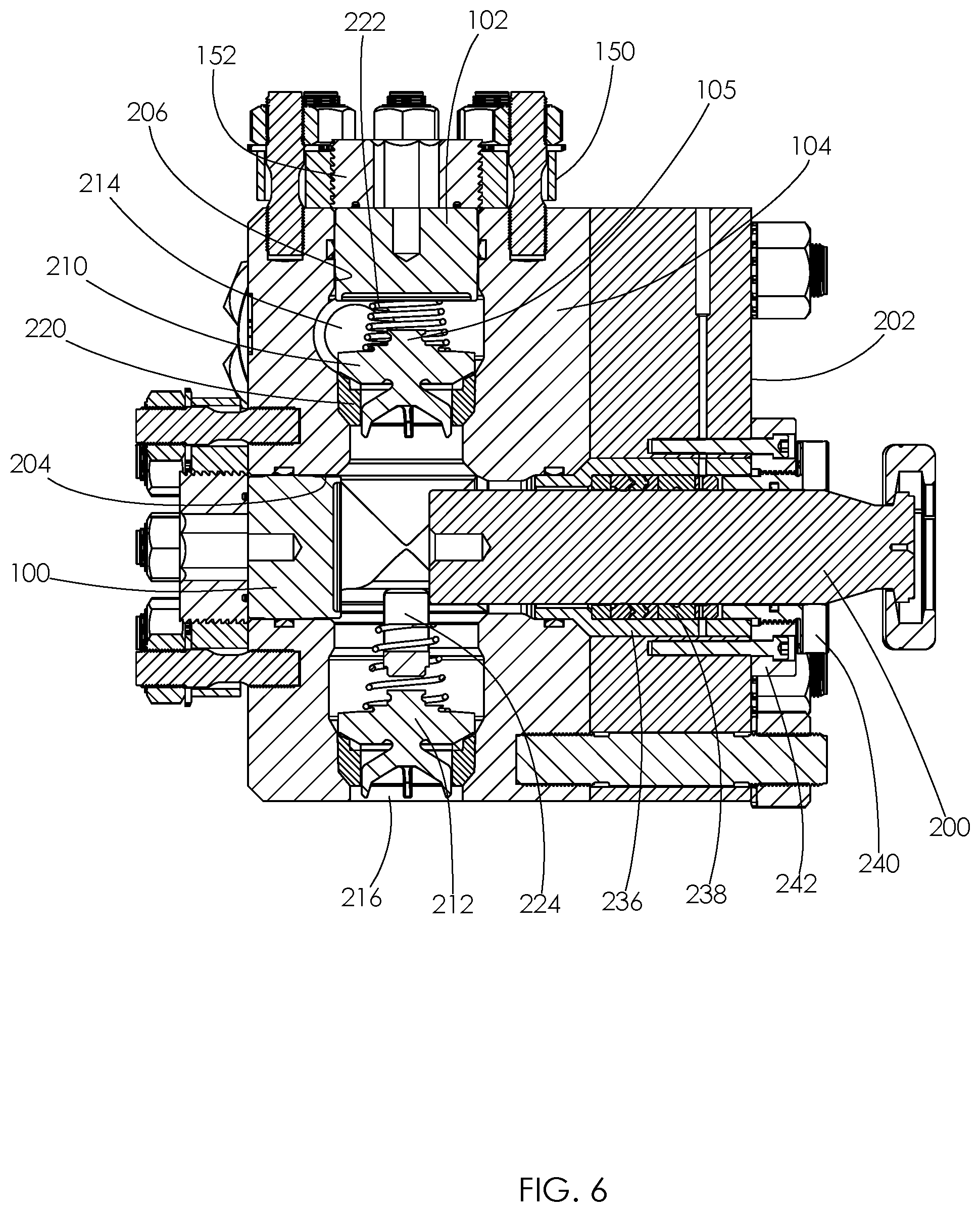 Patent US12378957 Figure 5 – Fluid end plug with bore clearance