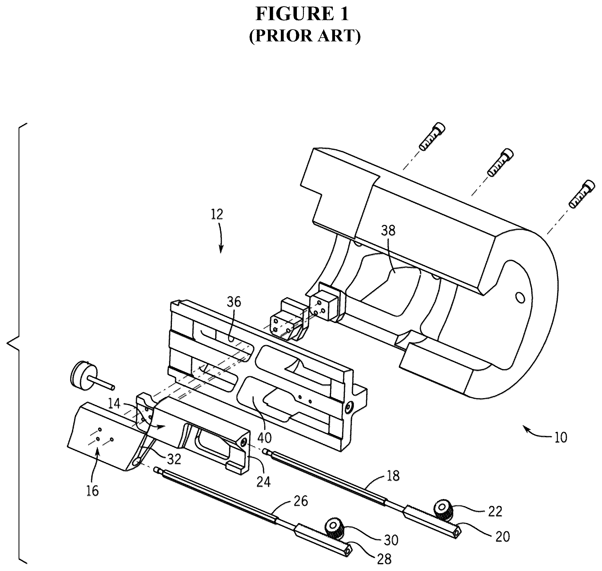 Patent US12378962 Figure 1 – Self-positioning volume slide control for screw compressor