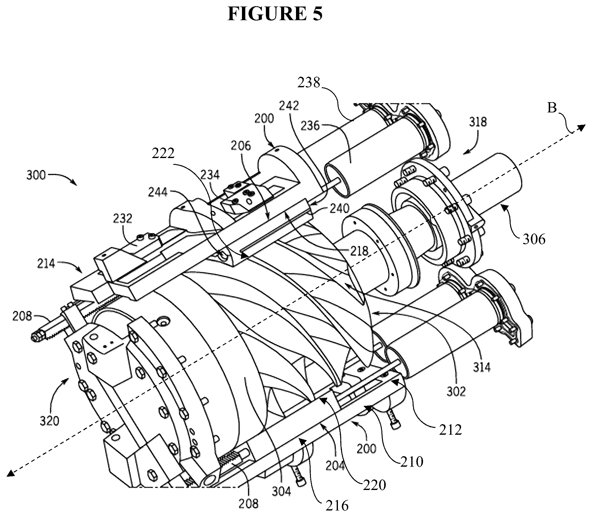 Patent US12378962 Figure 5 – Self-positioning volume slide control for screw compressor