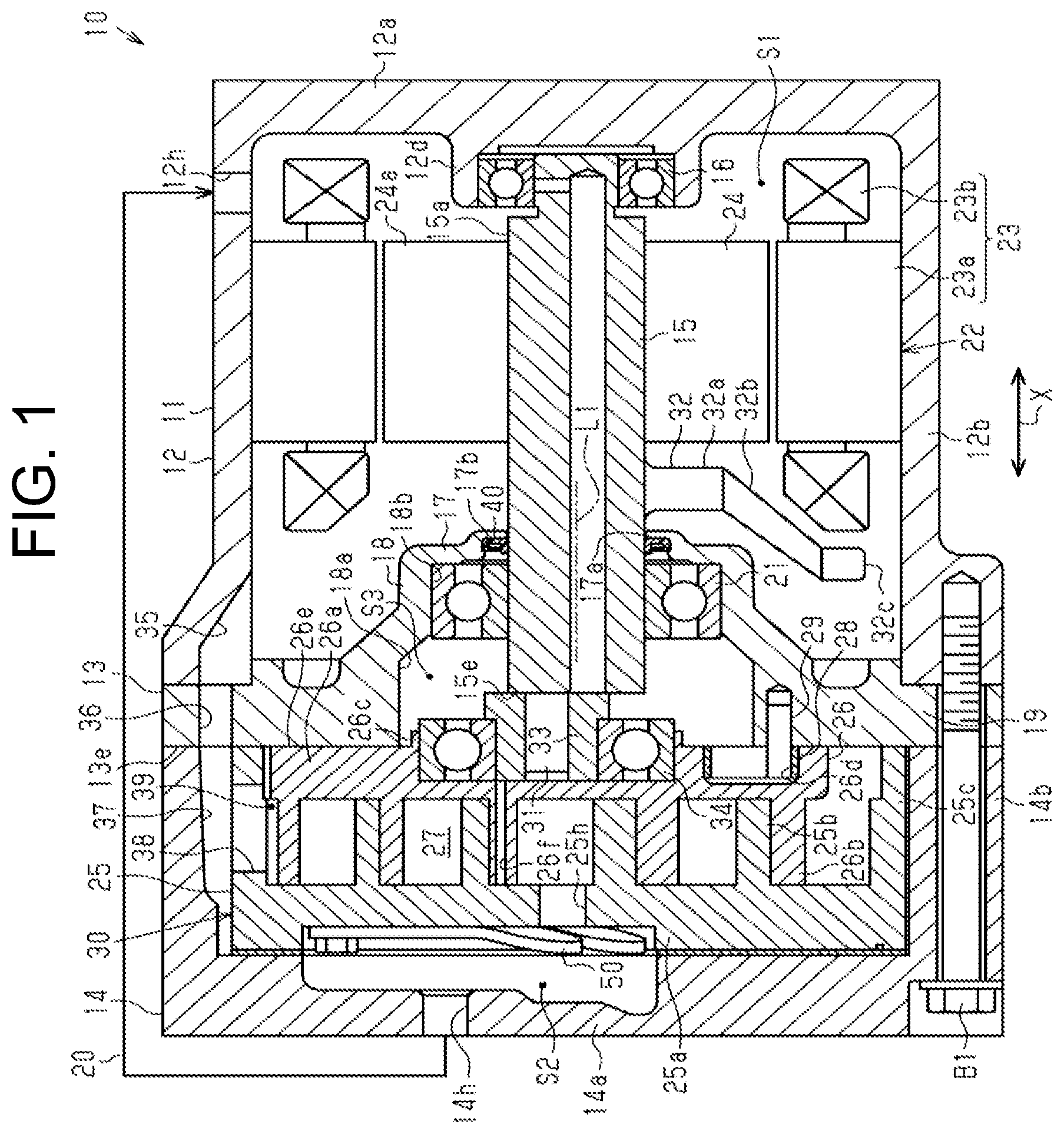 Patent US12378963 Figure 1 – Motor-driven scroll electric compressor