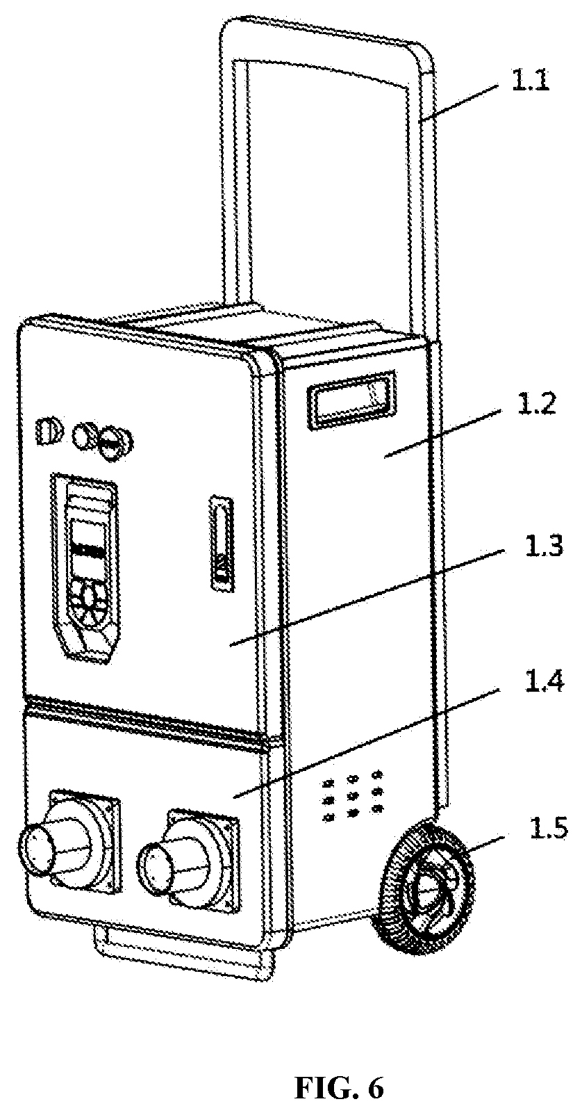 Patent US12378965 Figure 4 – Mobile emergency water supply and drainage device