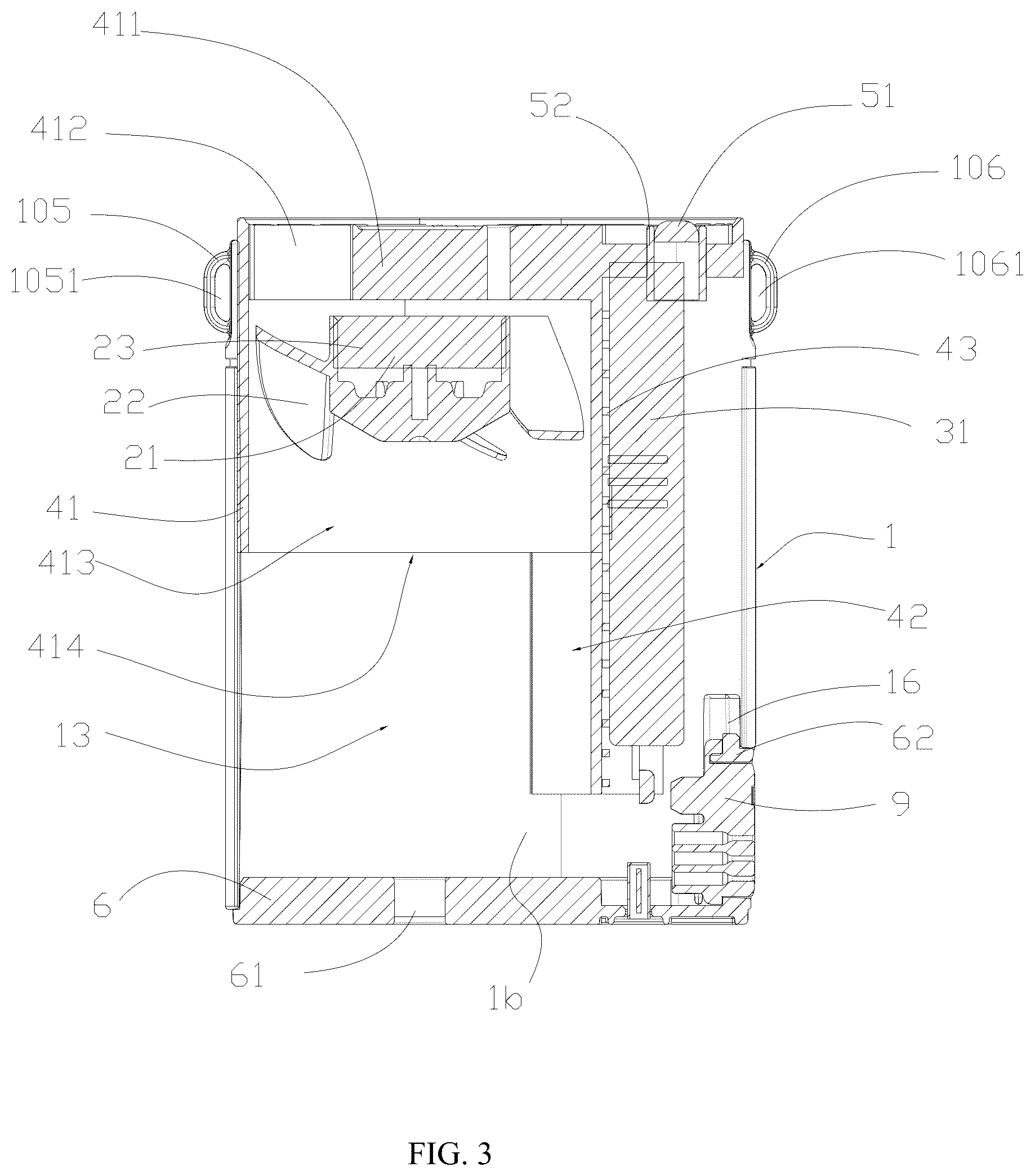 Patent US12378968 Figure 3 – Portable fan and fan assembly