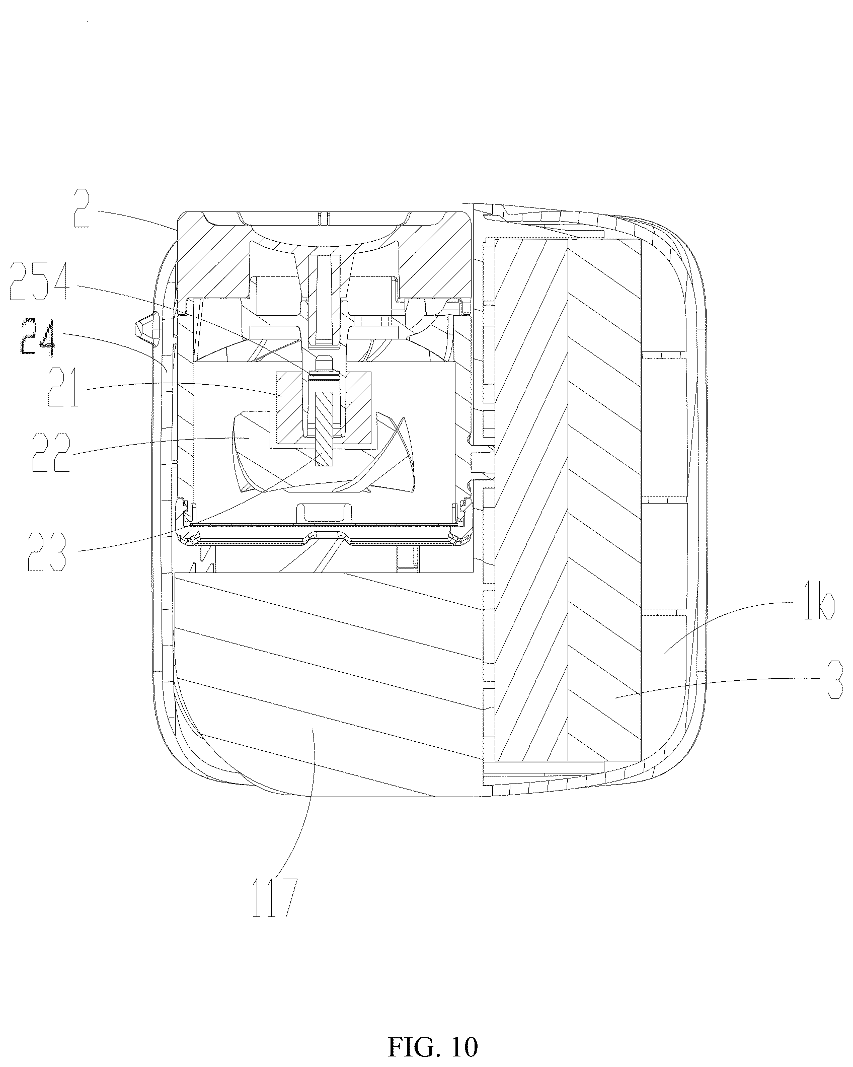 Patent US12378968 Figure 10 – Portable fan and fan assembly