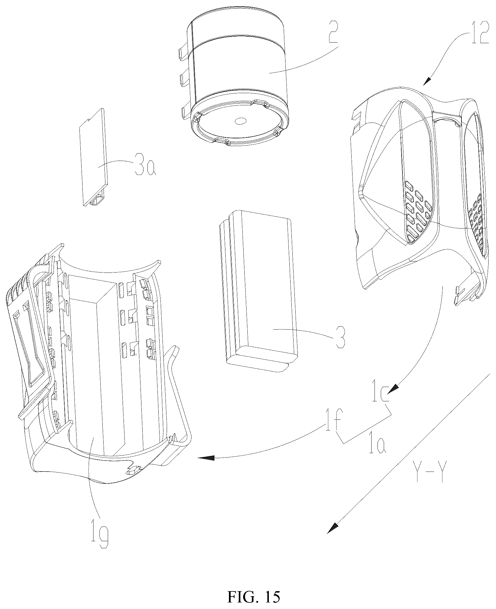 Patent US12378968 Figure 15 – Portable fan and fan assembly