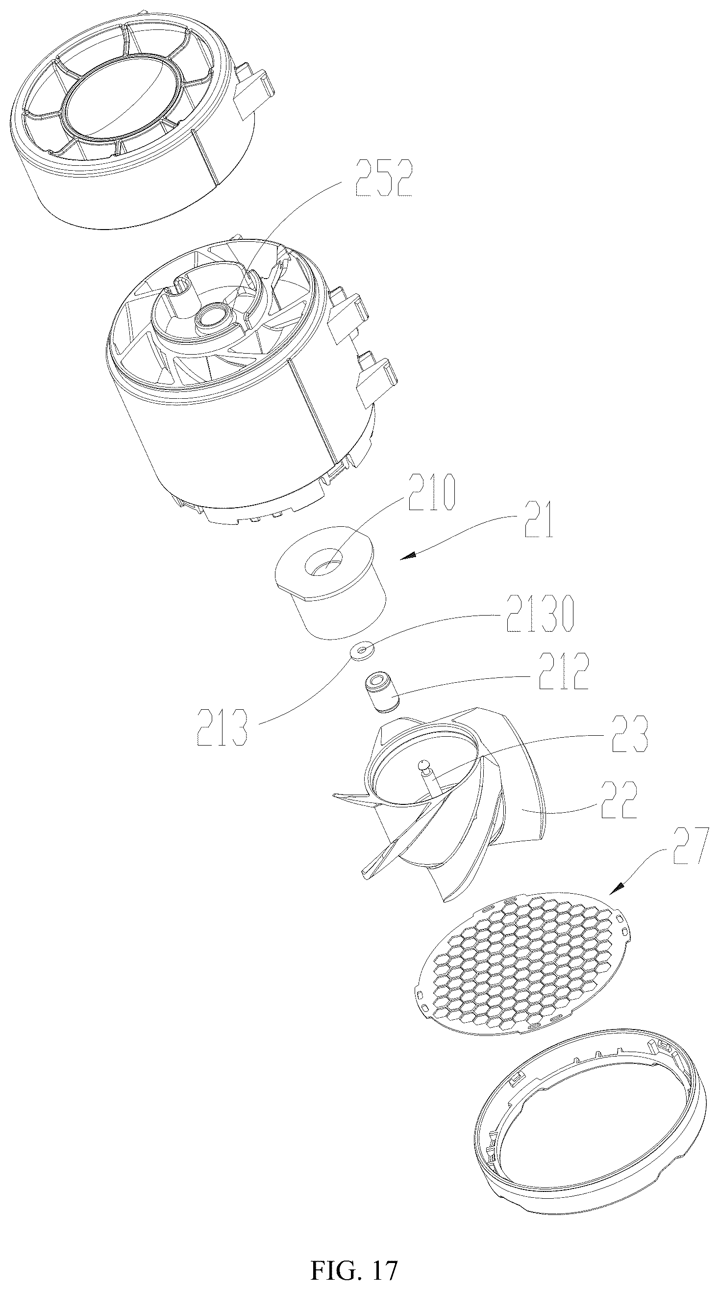 Patent US12378968 Figure 17 – Portable fan and fan assembly