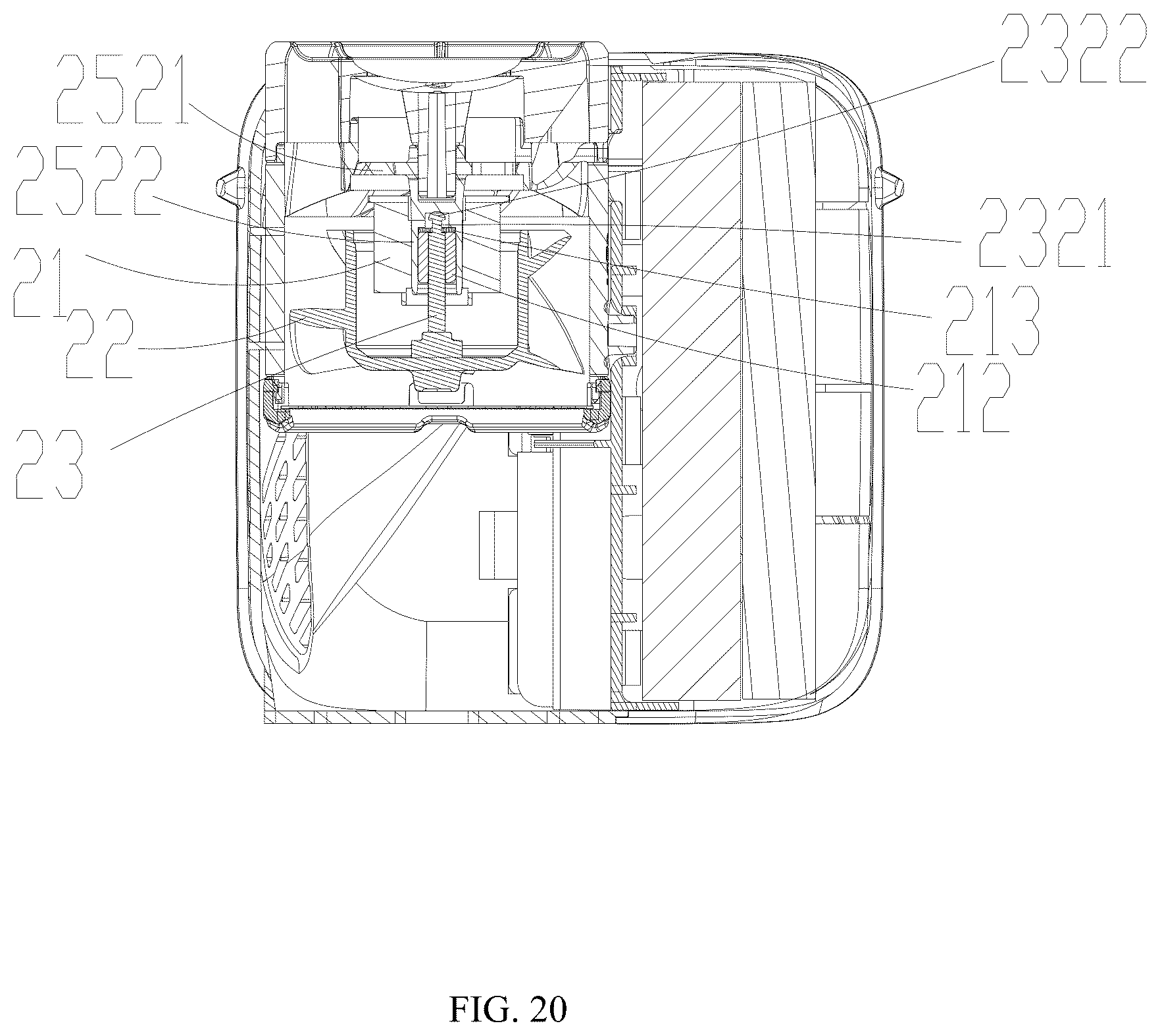 Patent US12378968 Figure 20 – Portable fan and fan assembly