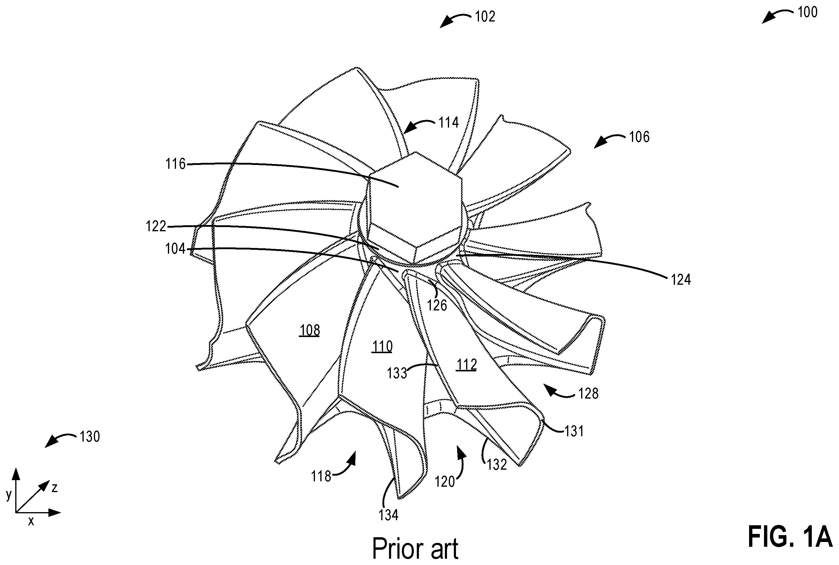 Patent US12378972 Figure 1 – Systems for manufacturing an impeller wheel assembly