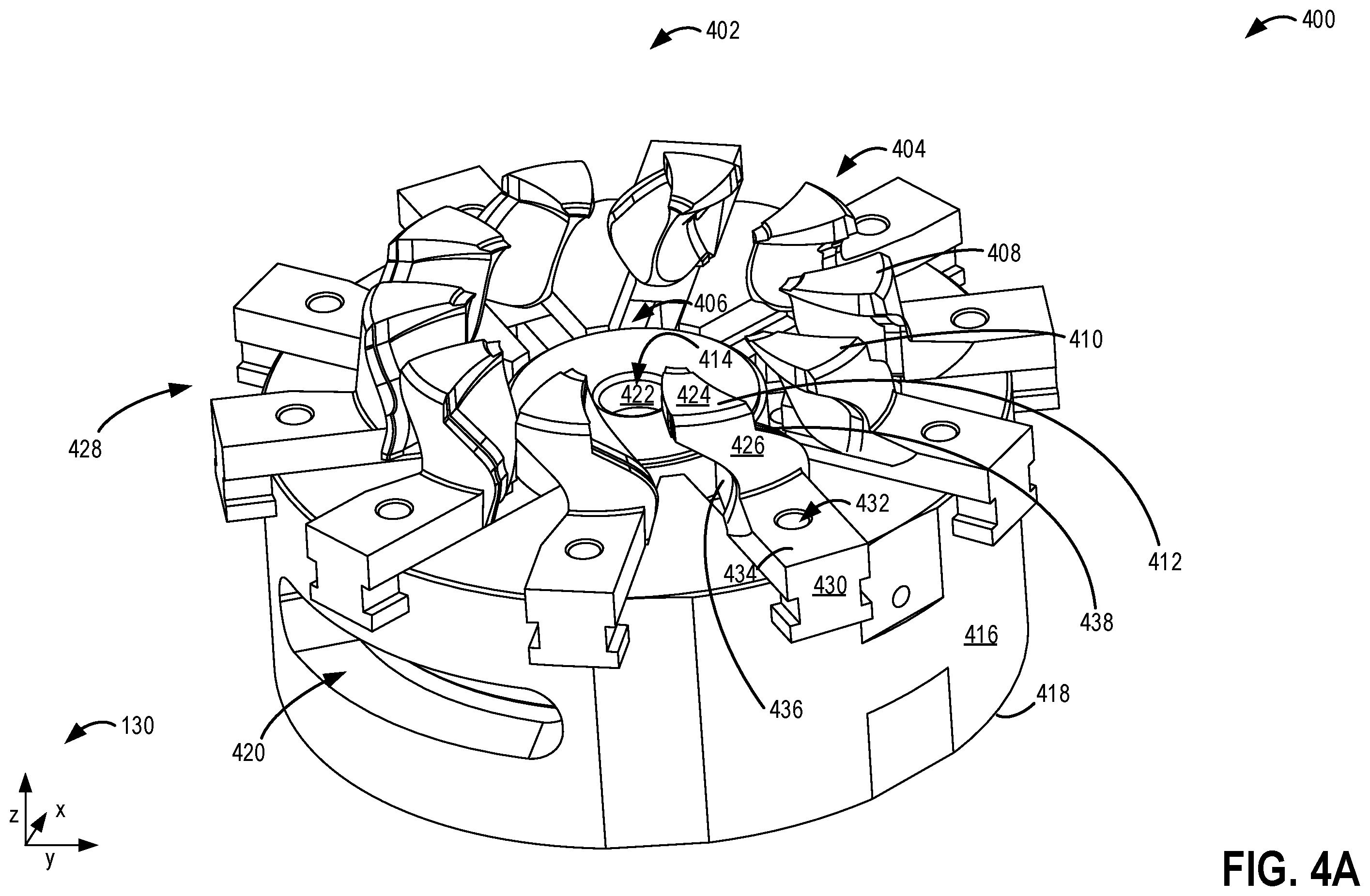 Patent US12378972 Figure 6 – Systems for manufacturing an impeller wheel assembly