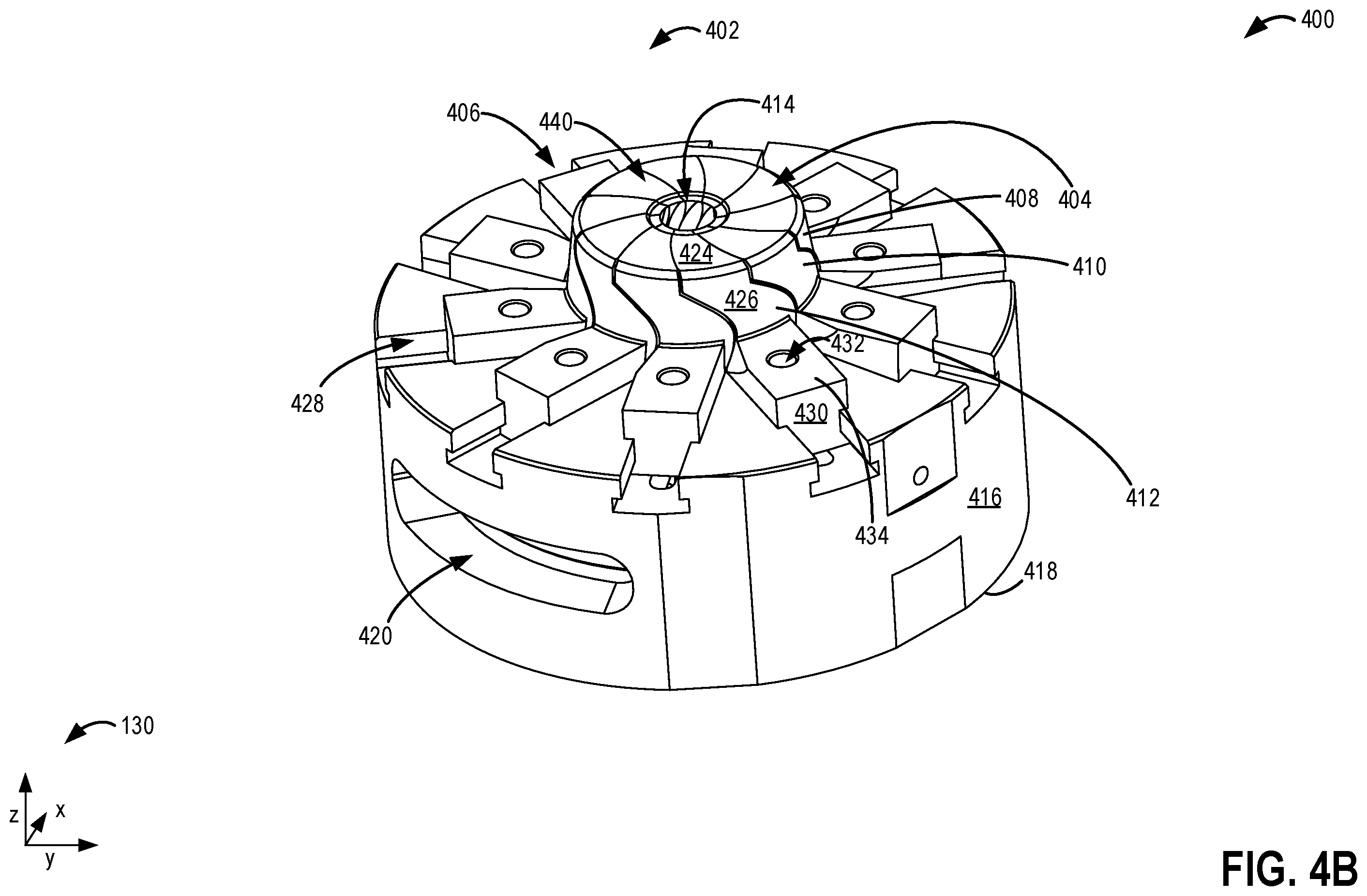 Patent US12378972 Figure 7 – Systems for manufacturing an impeller wheel assembly