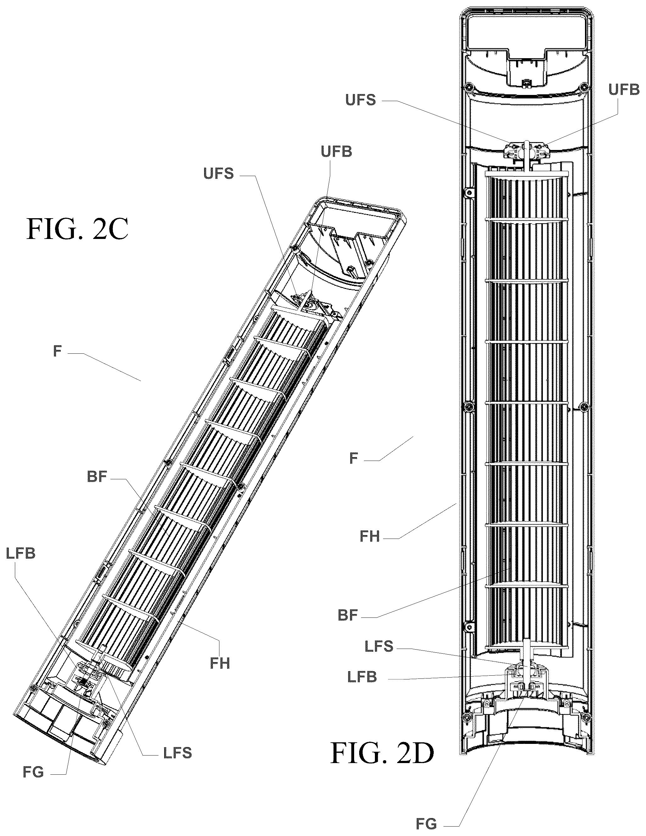 Patent US12378973 Figure 4 – Modular tower fan