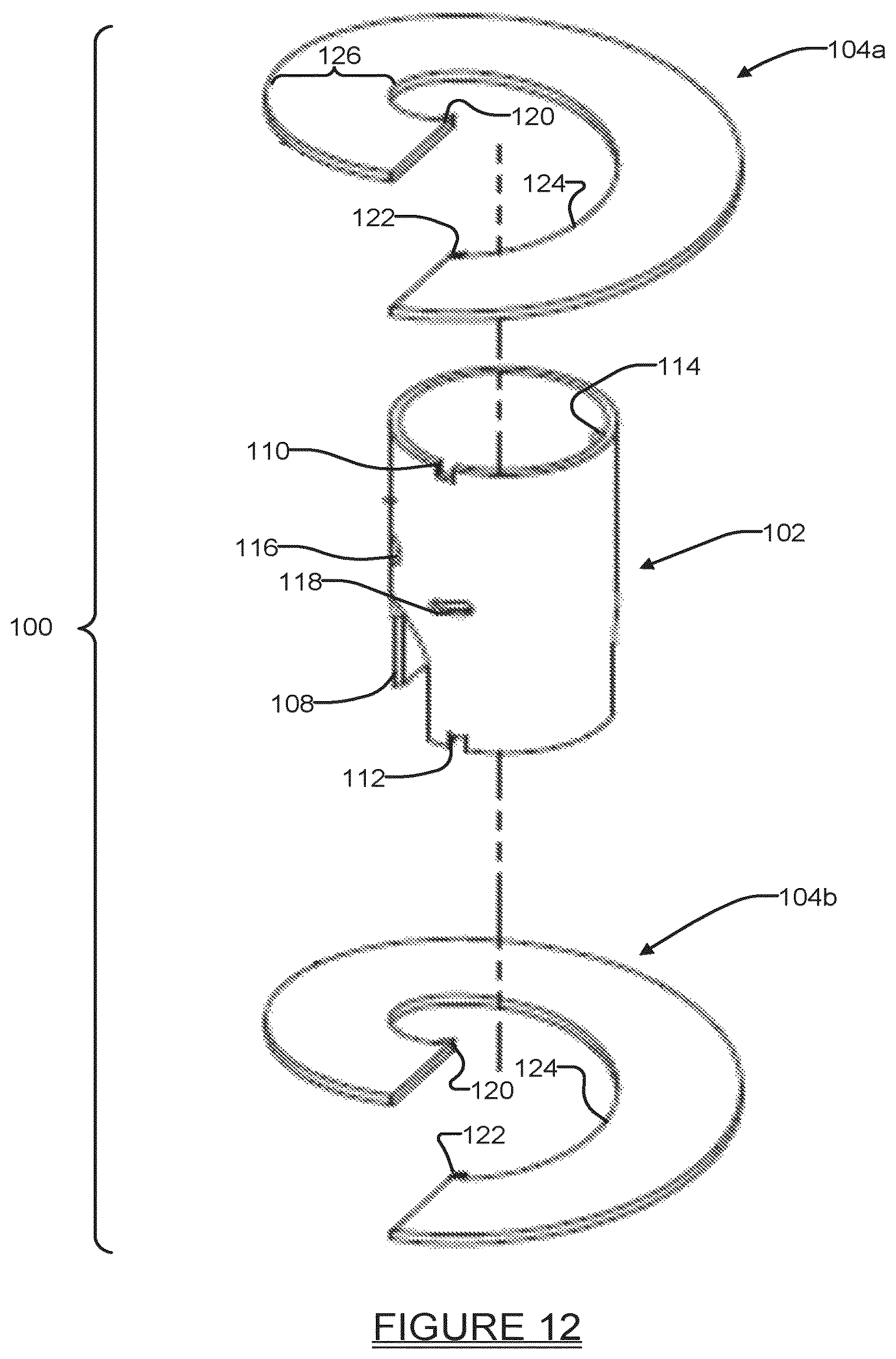 Patent US12378975 Figure 9 – Pneumatic fluid pump with dual rotational swirling cleaning action