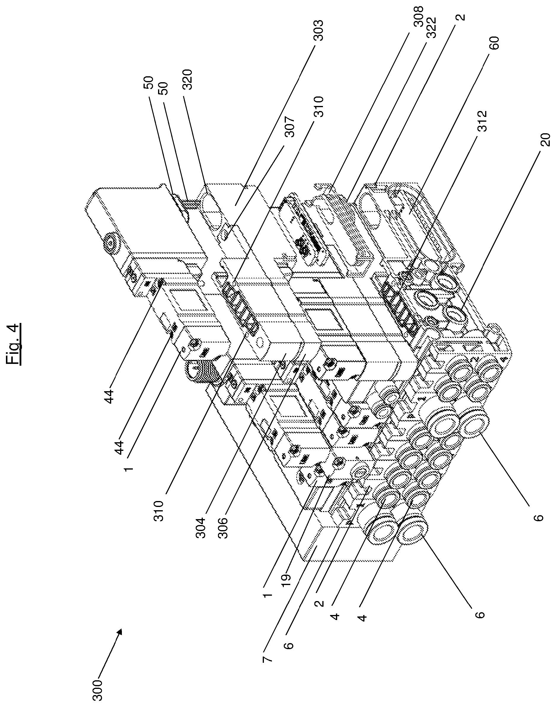 Patent US12378978 Figure 4 – Diagnostic valve island