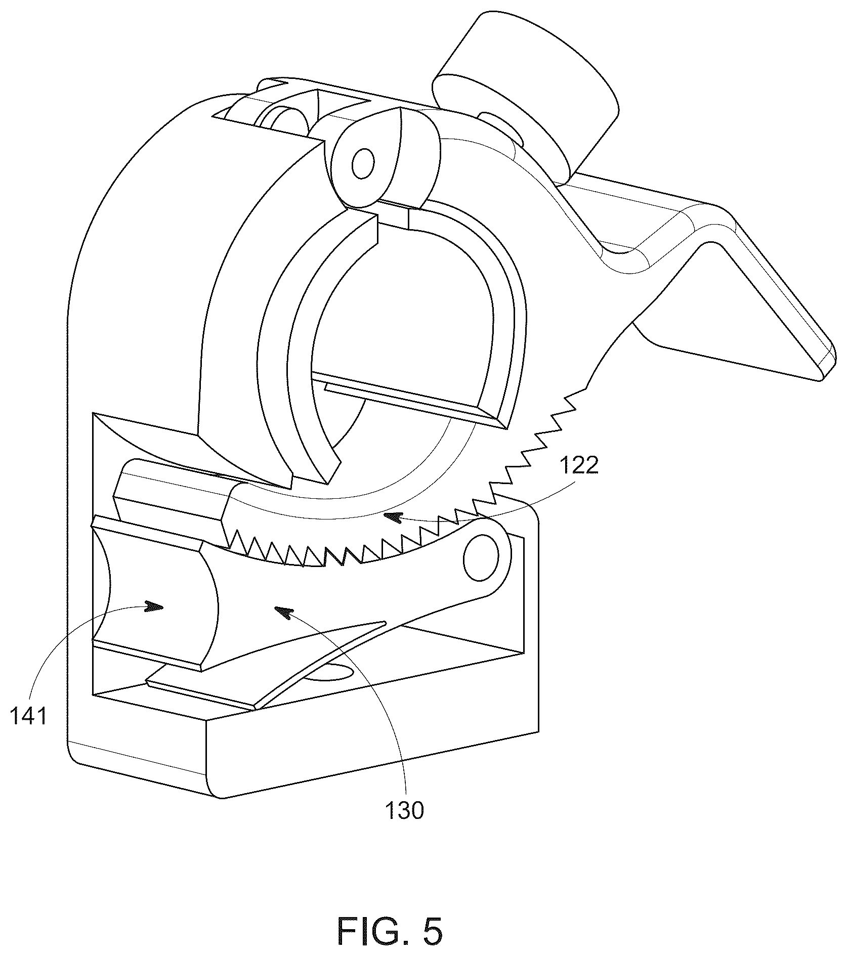 Patent US12378982 Figure 5 – Clamping mechanism