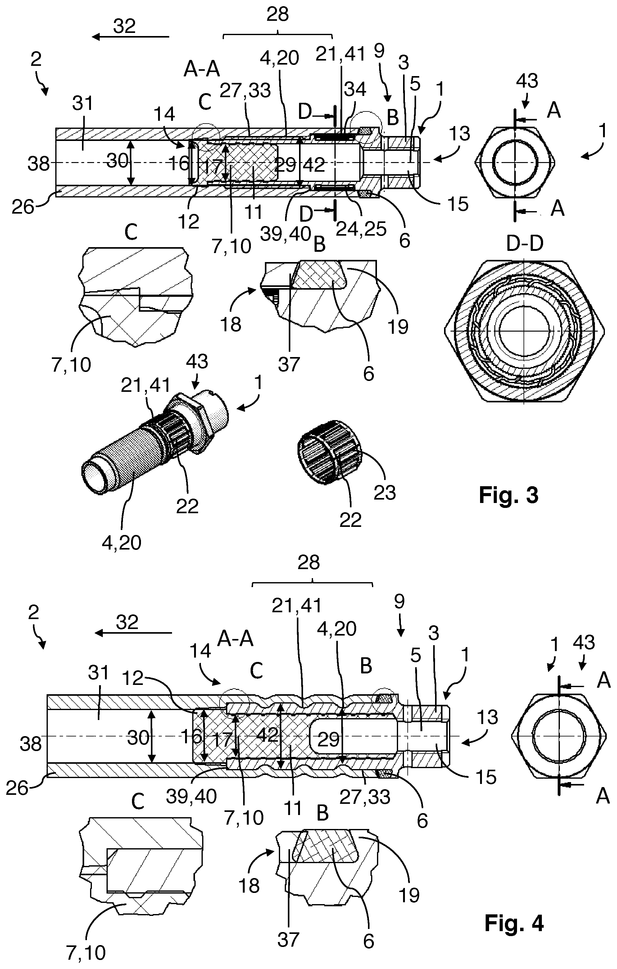 Patent US12378983 Figure 2 – Connecting sleeve, push-pull rod and method for producing a push-pull rod