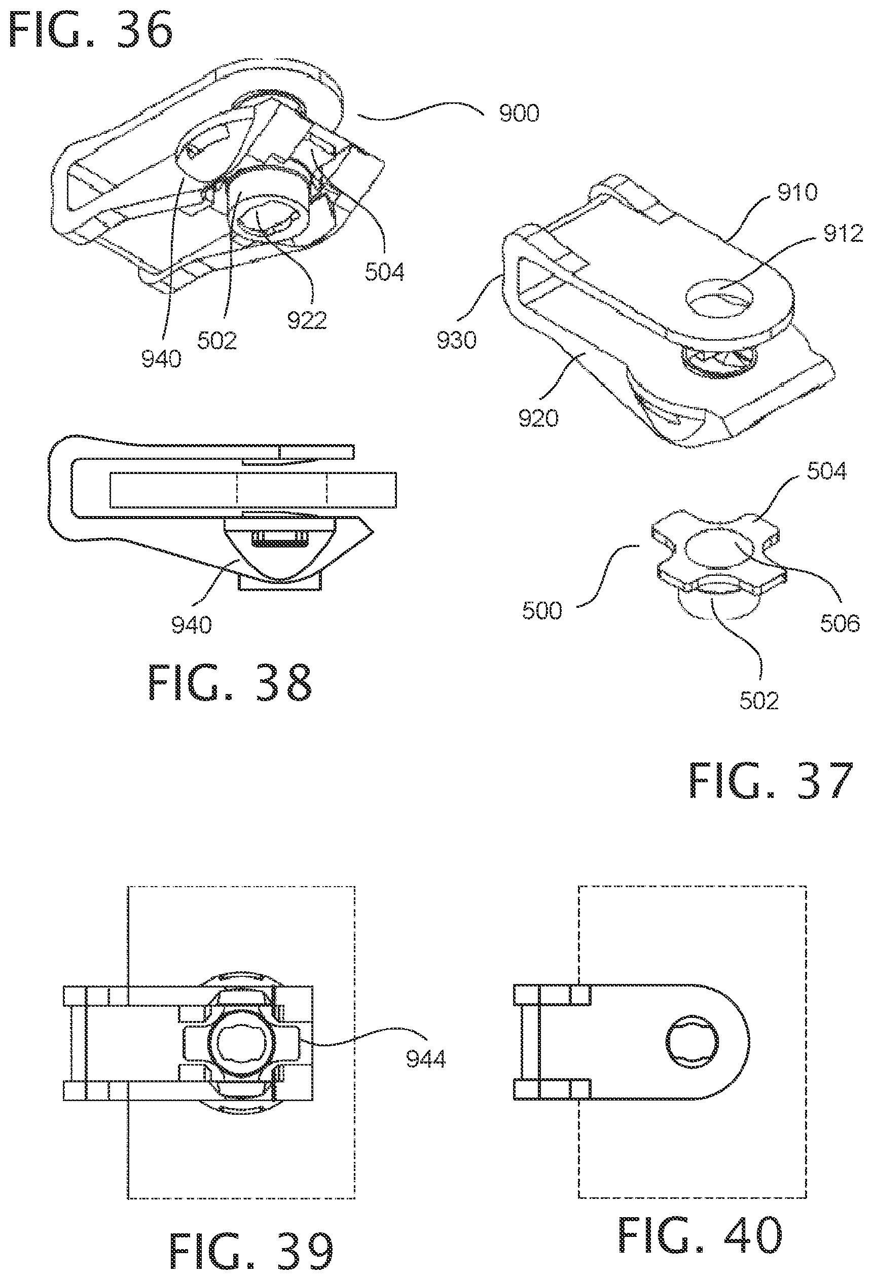 Patent US12378987 Figure 9 – Expandable collet bodies with sectional finger-based anti-rotation feature, clips inserts and systems thereof