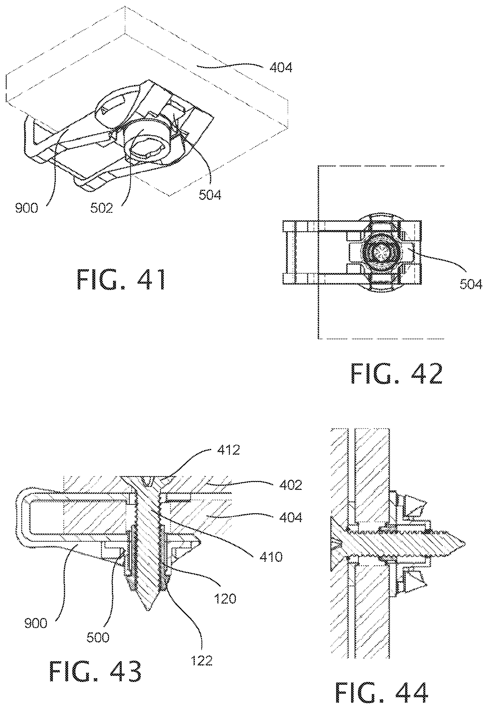 Patent US12378987 Figure 10 – Expandable collet bodies with sectional finger-based anti-rotation feature, clips inserts and systems thereof