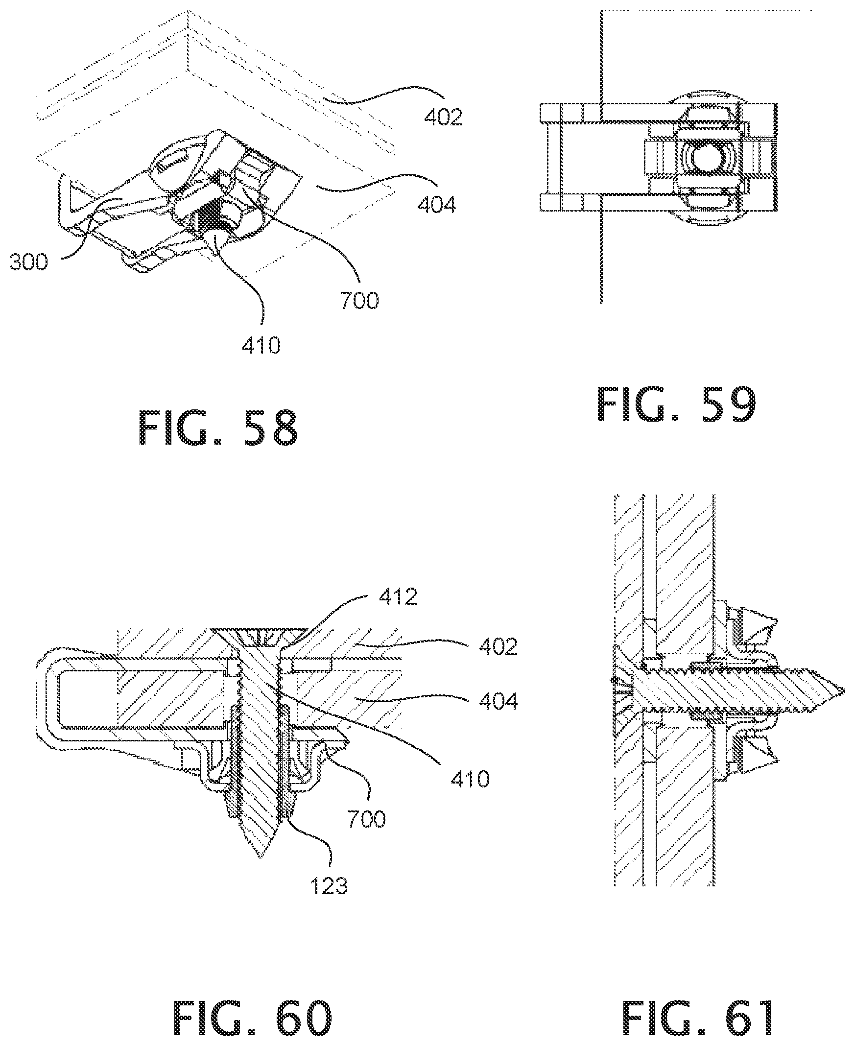 Patent US12378987 Figure 14 – Expandable collet bodies with sectional finger-based anti-rotation feature, clips inserts and systems thereof