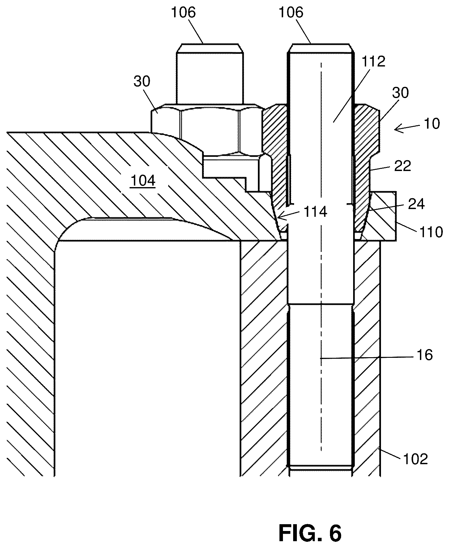 Patent US12378988 Figure 5 – Tapered fastener