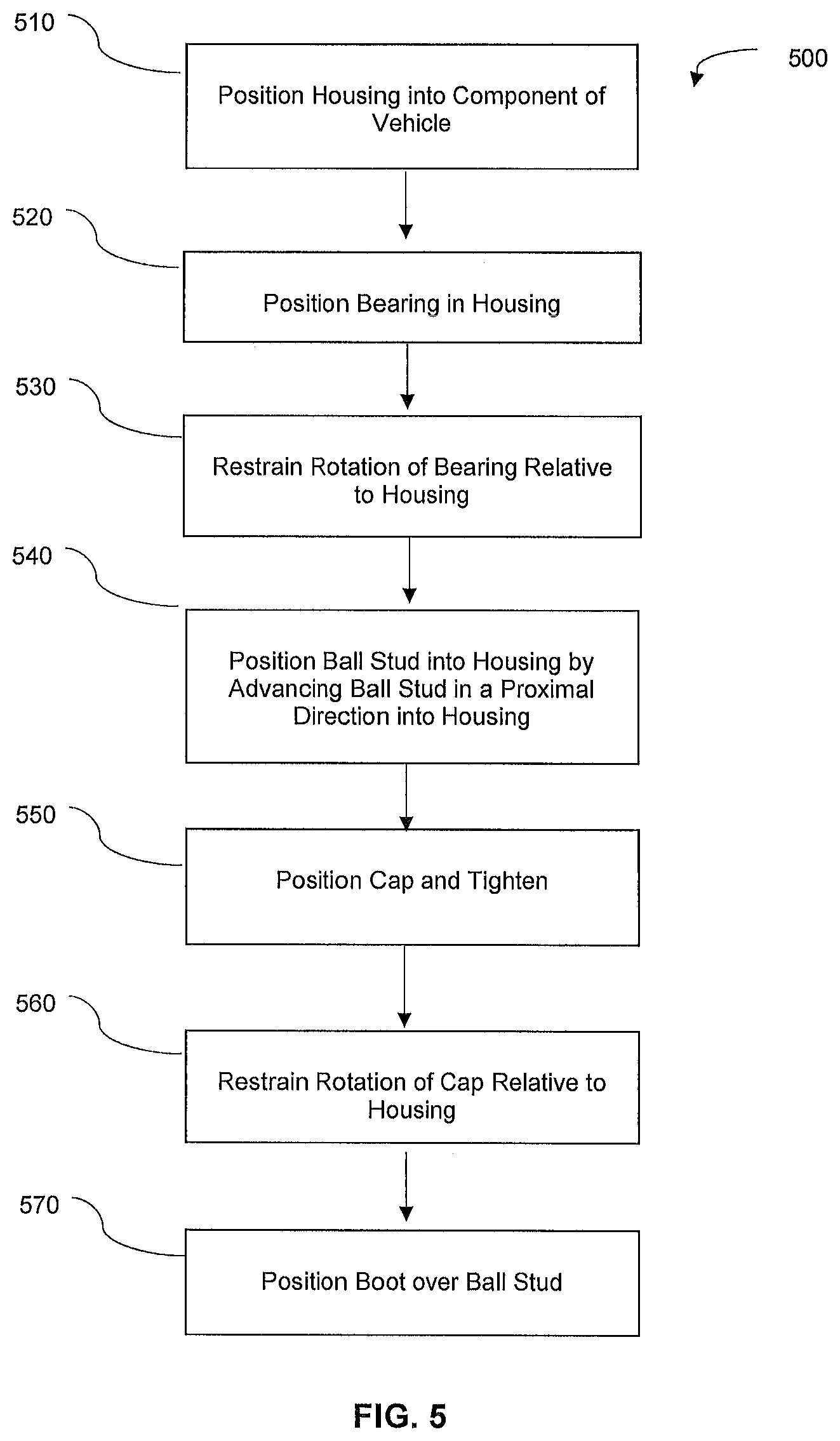 Patent US12378990 Figure 6 – Ball joint assembly