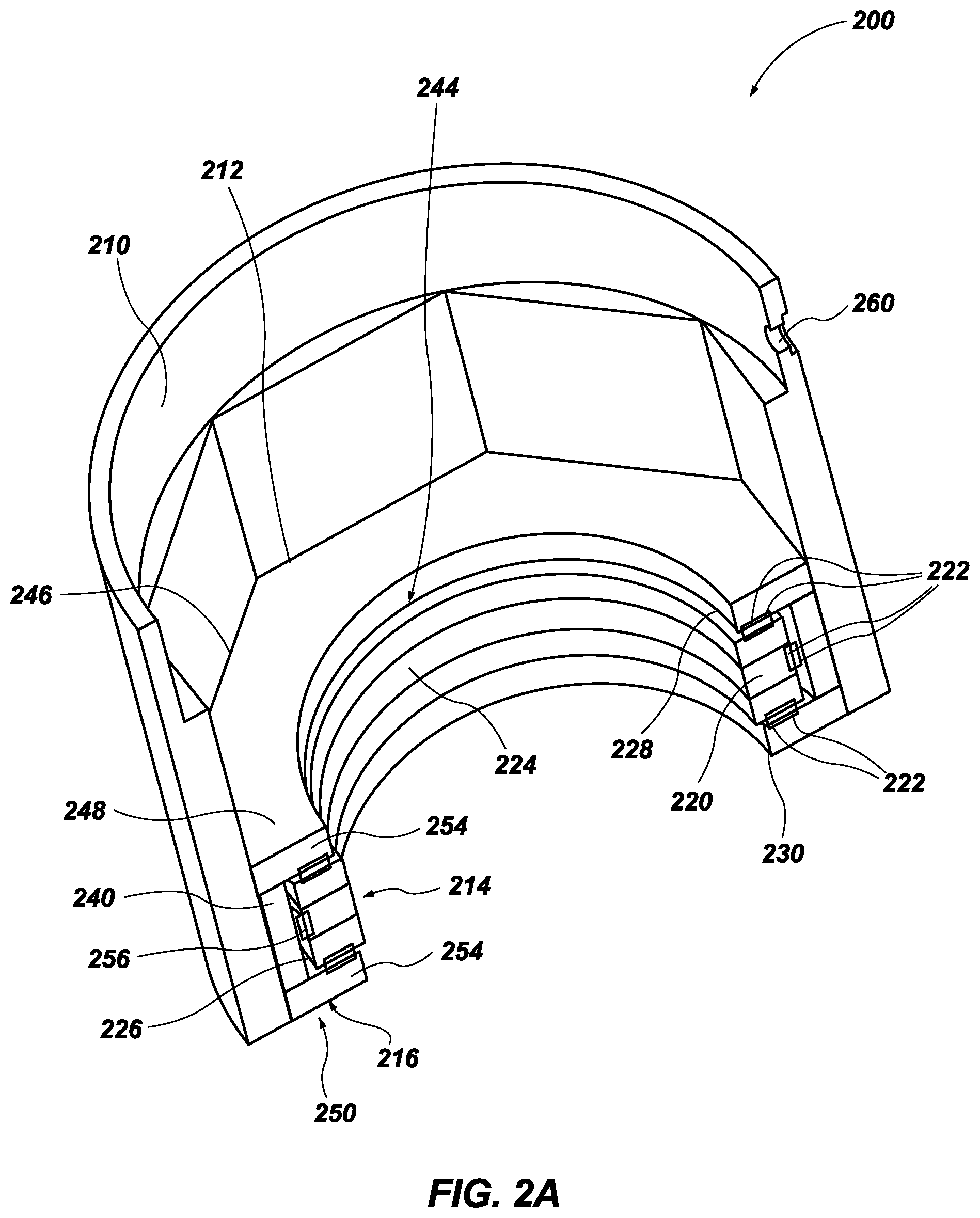 Patent US12378991 Figure 2 – Contained bearing assemblies and related systems and methods