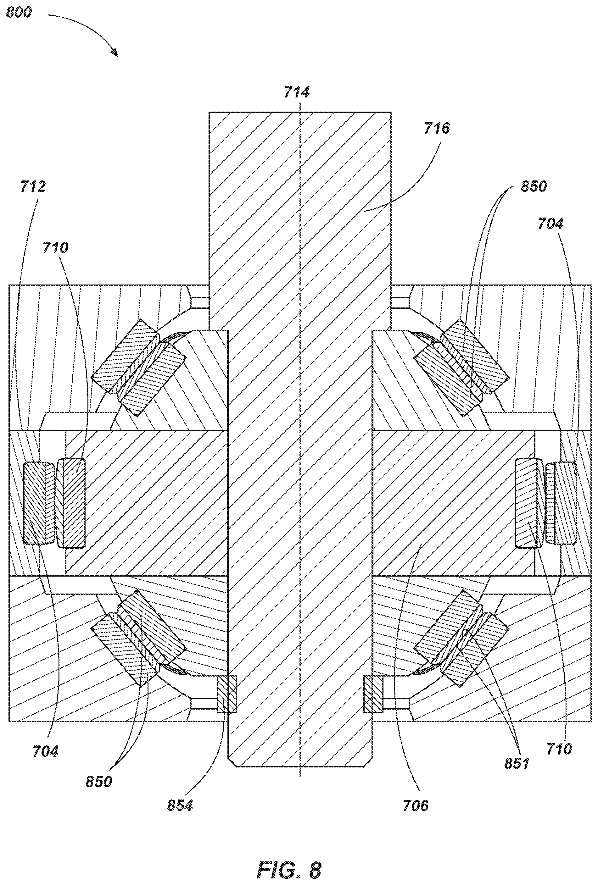 Patent US12378991 Figure 12 – Contained bearing assemblies and related systems and methods