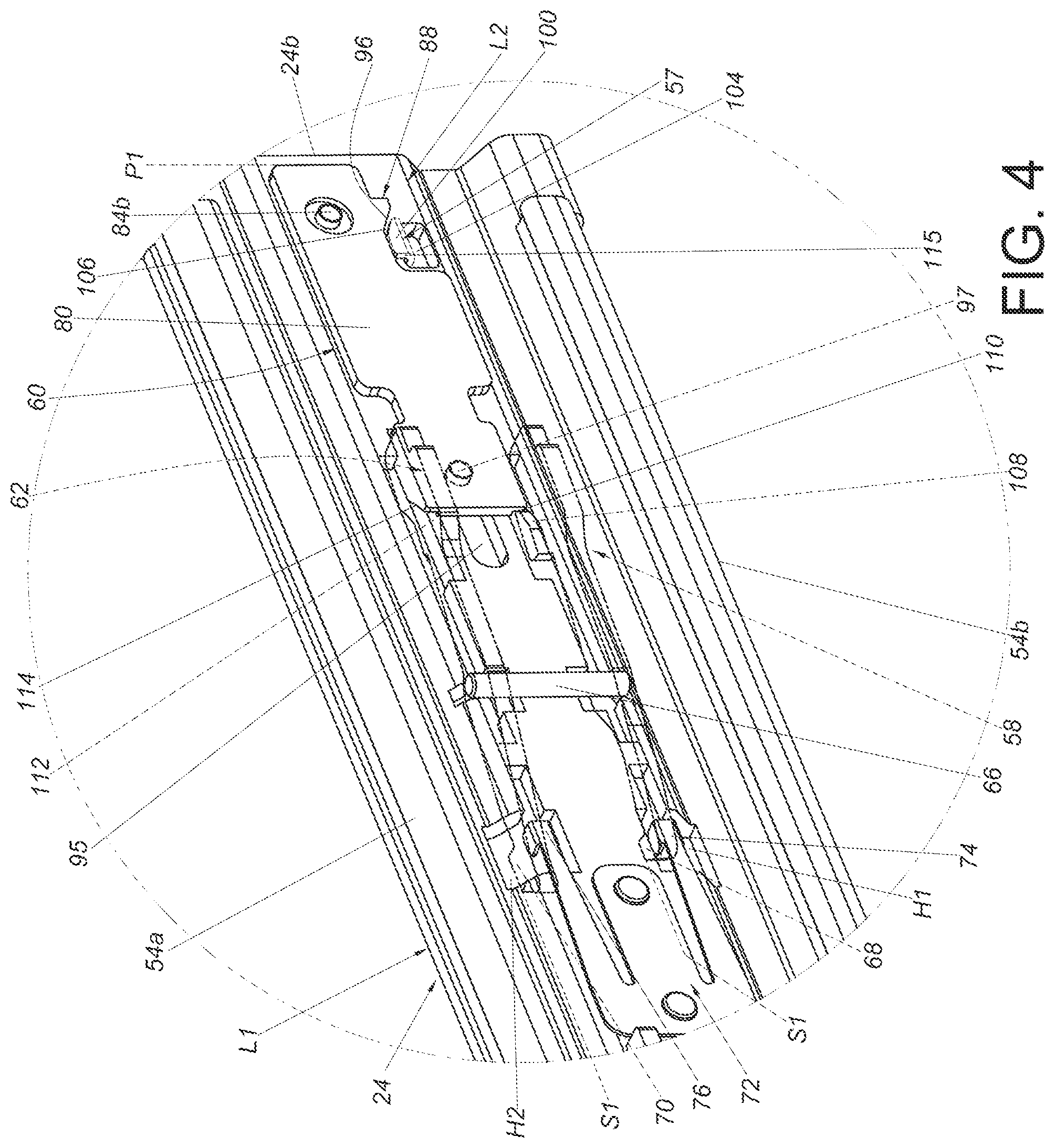 Patent US12378994 Figure 4 – Slide rail assembly