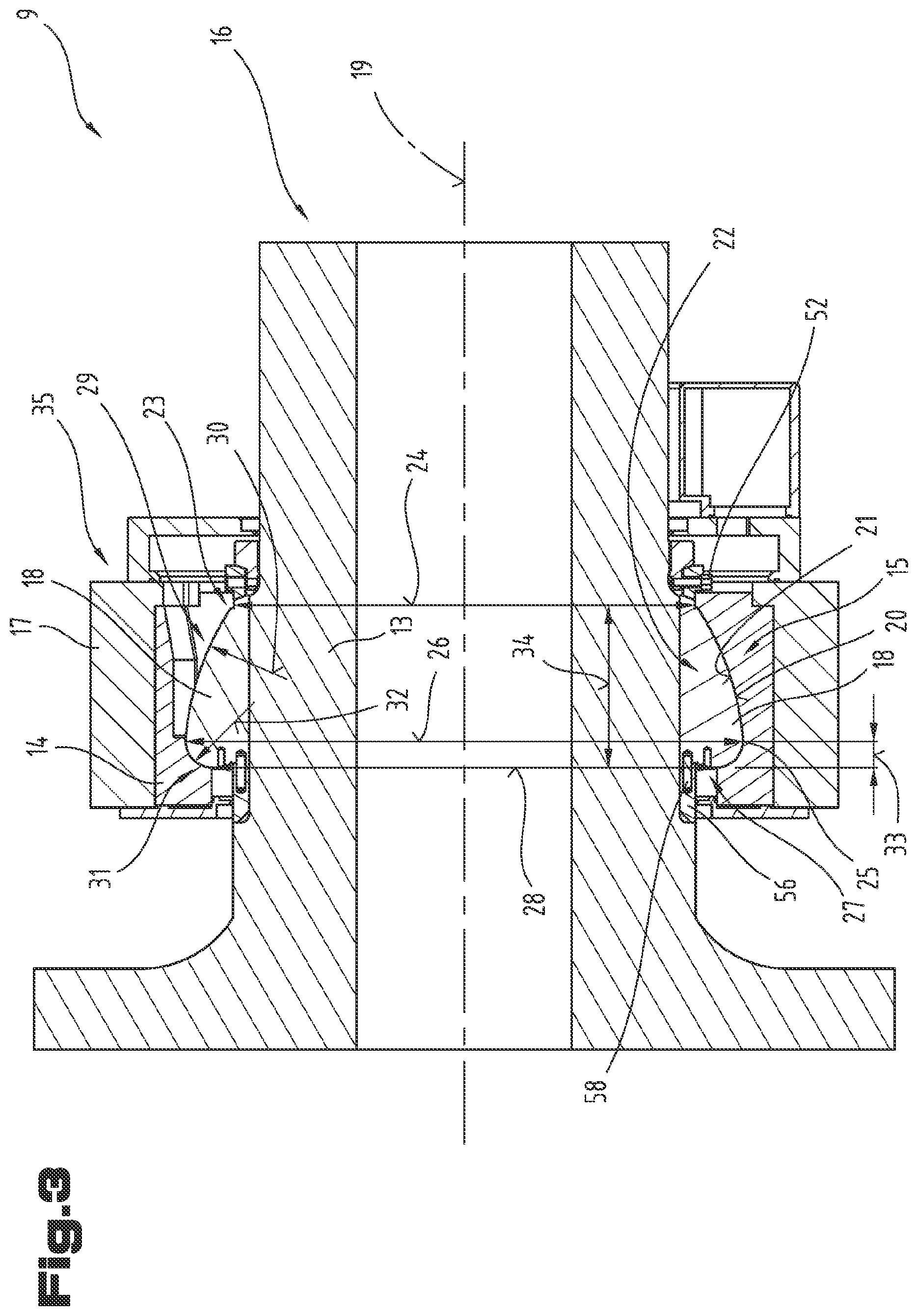 Patent US12378996 Figure 3 – Plain bearing arrangement and nacelle equipped with a plain bearing arrangement for a wind turbine