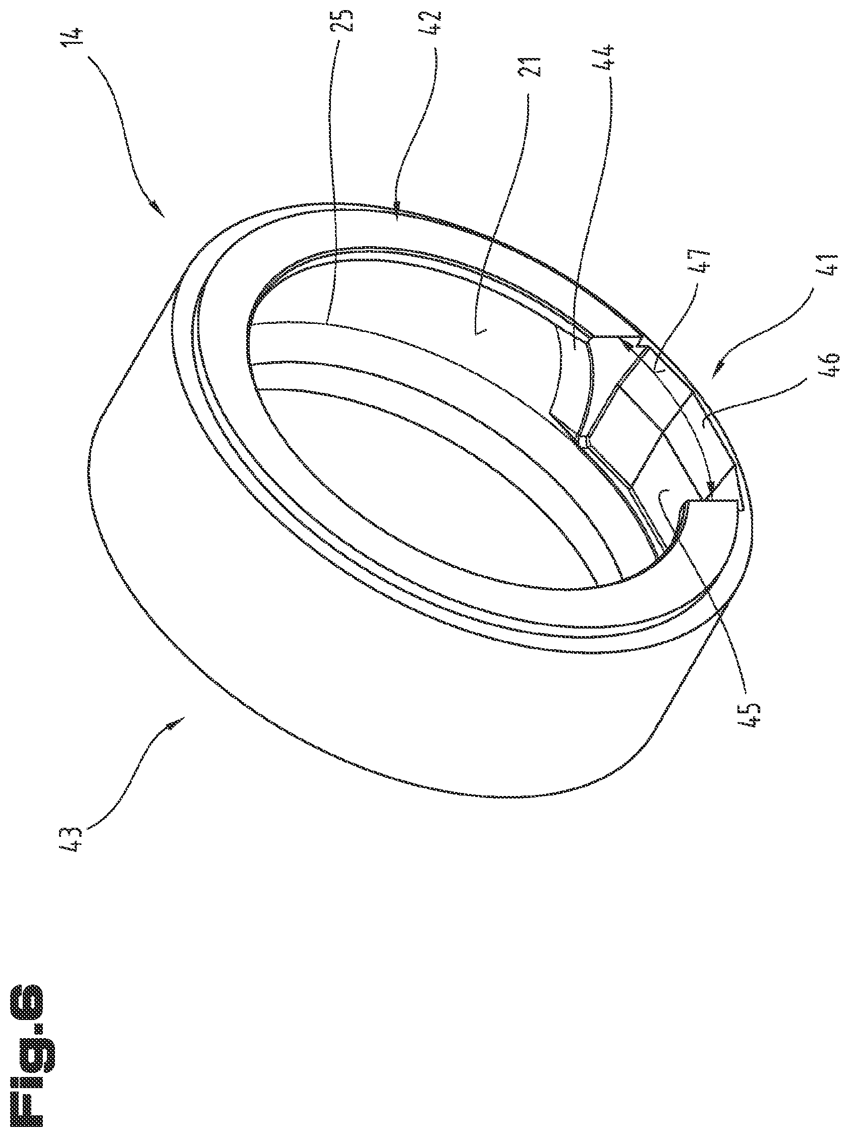Patent US12378996 Figure 6 – Plain bearing arrangement and nacelle equipped with a plain bearing arrangement for a wind turbine