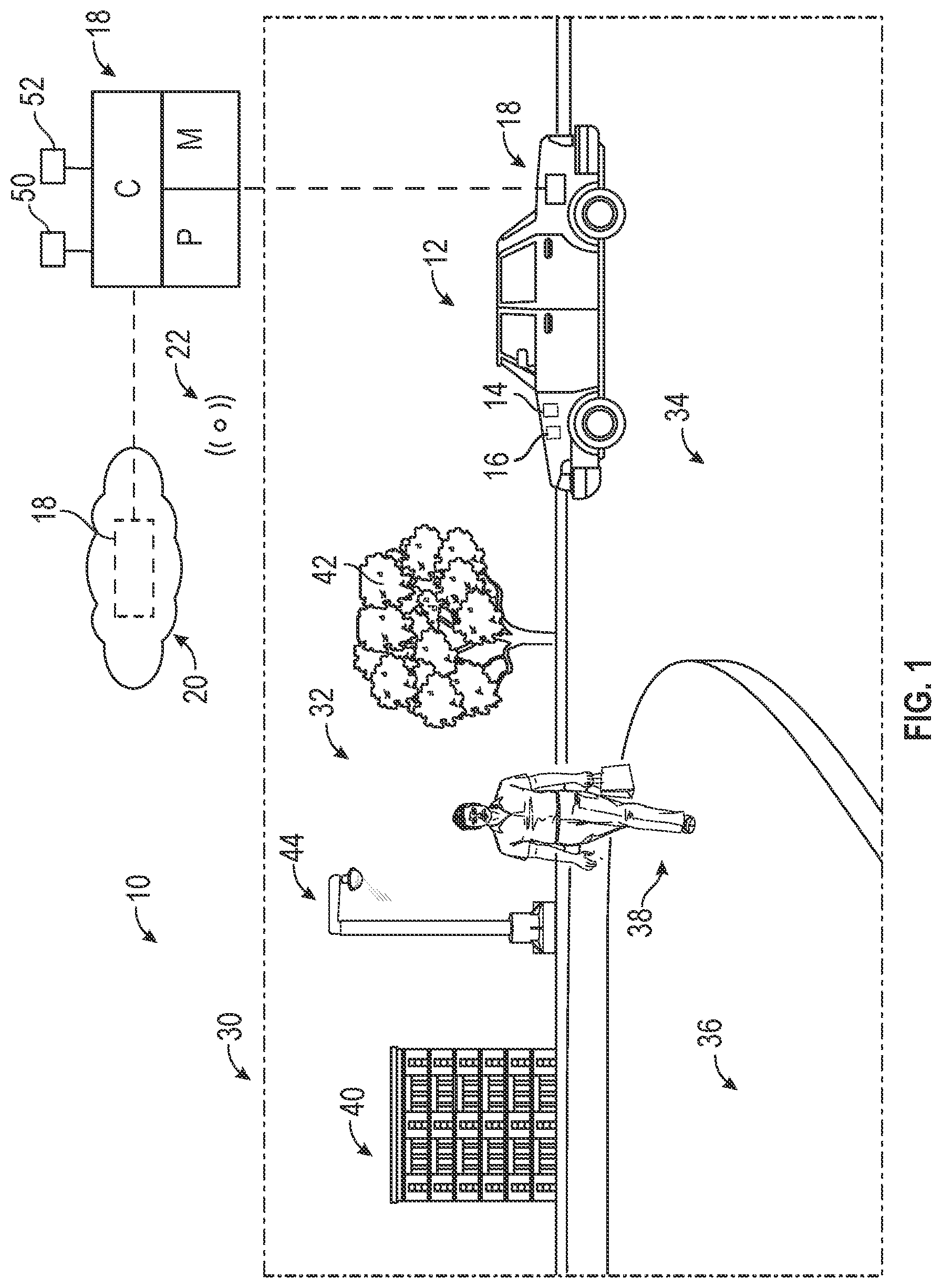 Patent US12386058 Figure 1 – Enhancement of radar signal with synthetic radar signal generated from vehicle lidar unit