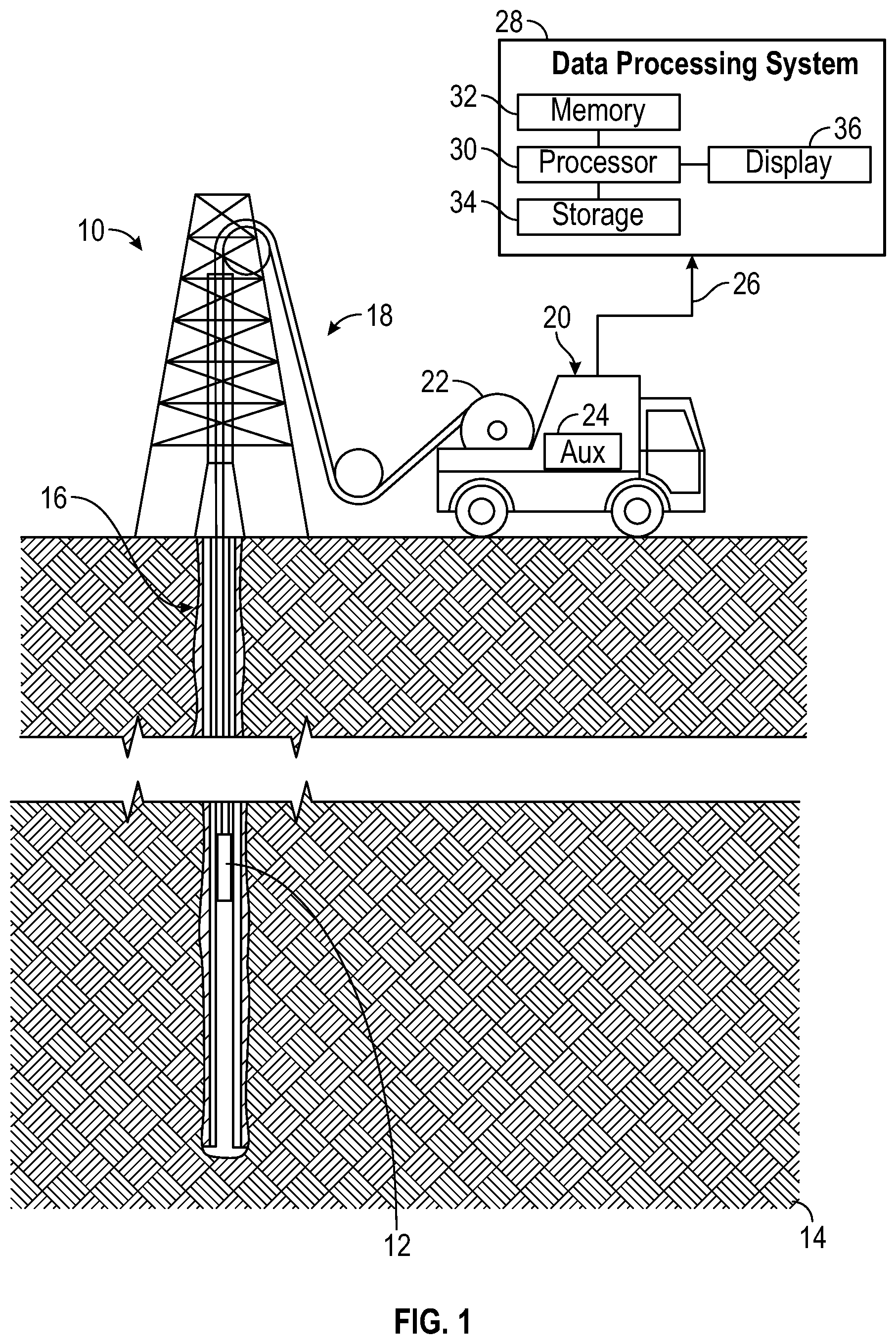 Patent US12386095 — Determining formation conductivity with propagation measurements — Figure 1