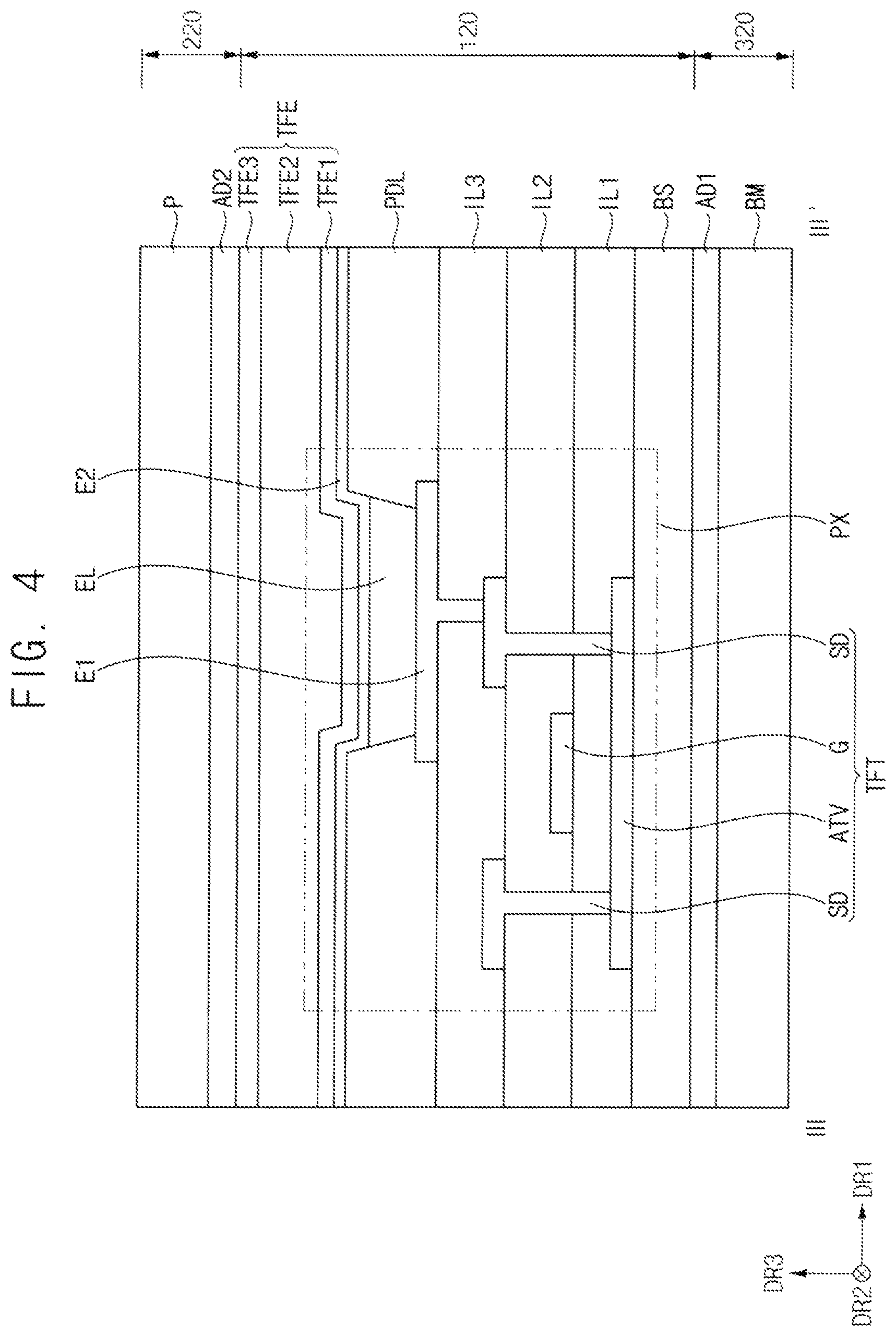 Patent US12386106 Figure 3 – Display device and manufacturing method of the same