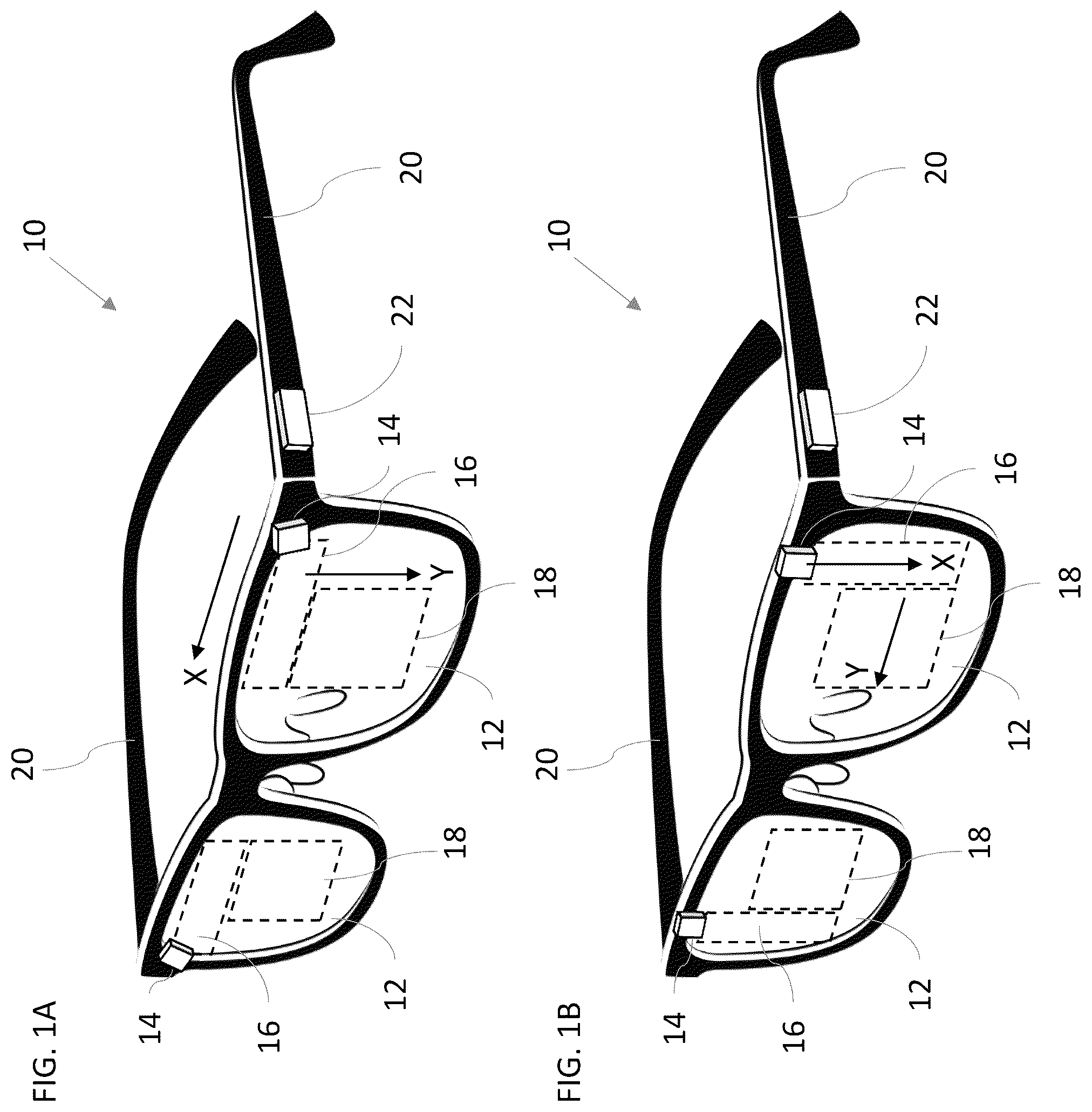 Patent US12386114 Figure 1 – Optical systems including light-guide optical elements with two-dimensional expansion