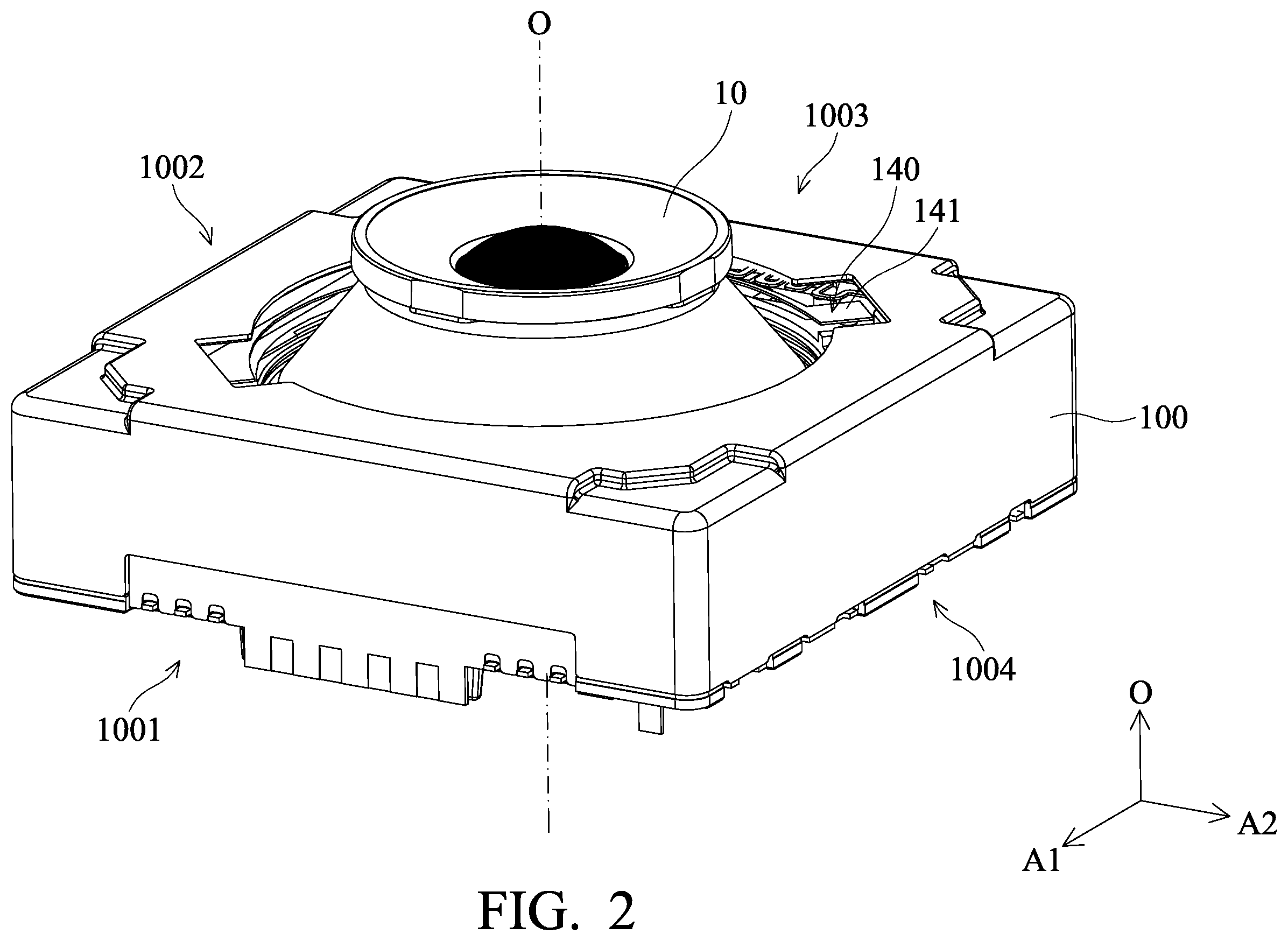 Patent US12386141 Figure 2 – Optical element drive mechanism
