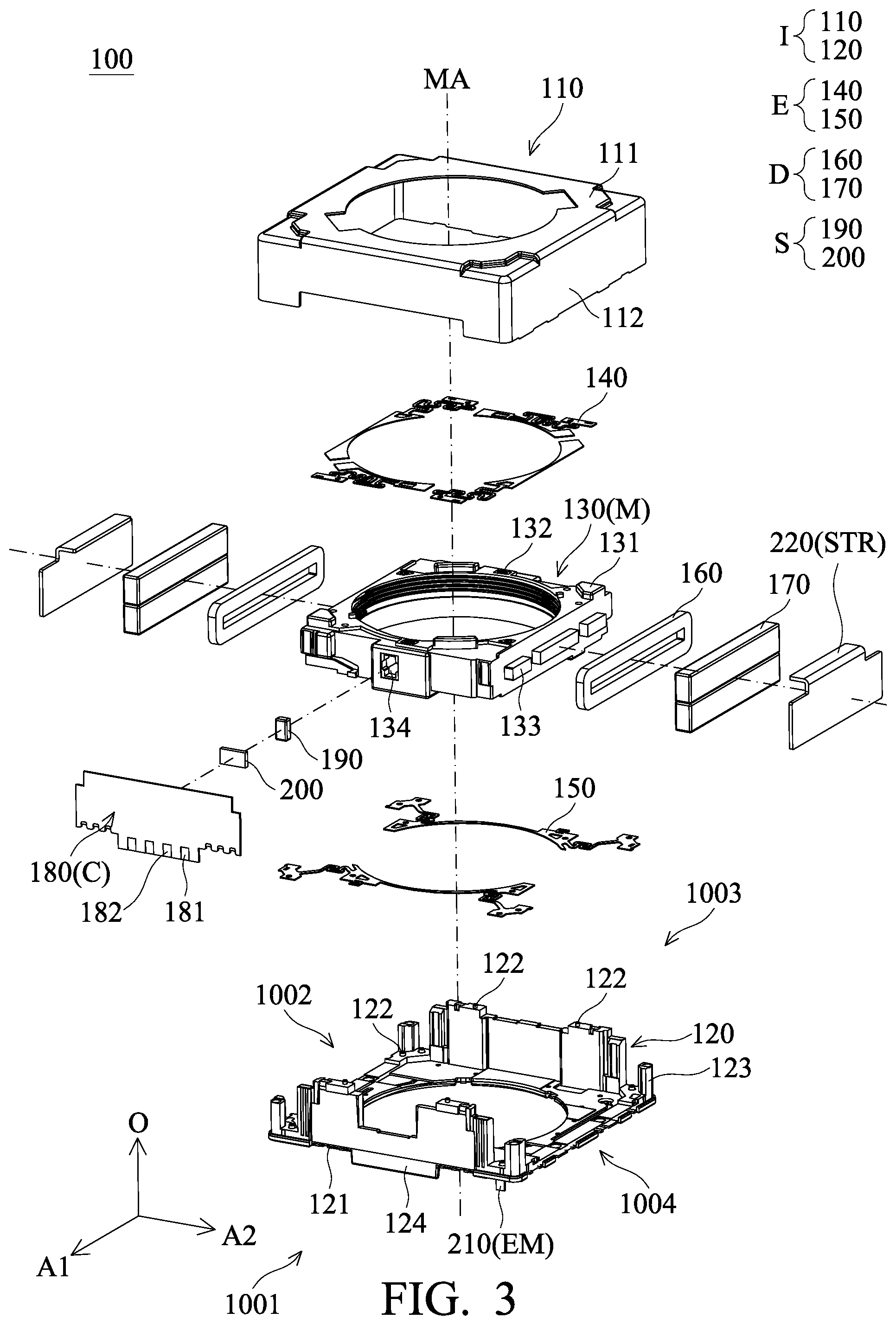 Patent US12386141 Figure 3 – Optical element drive mechanism