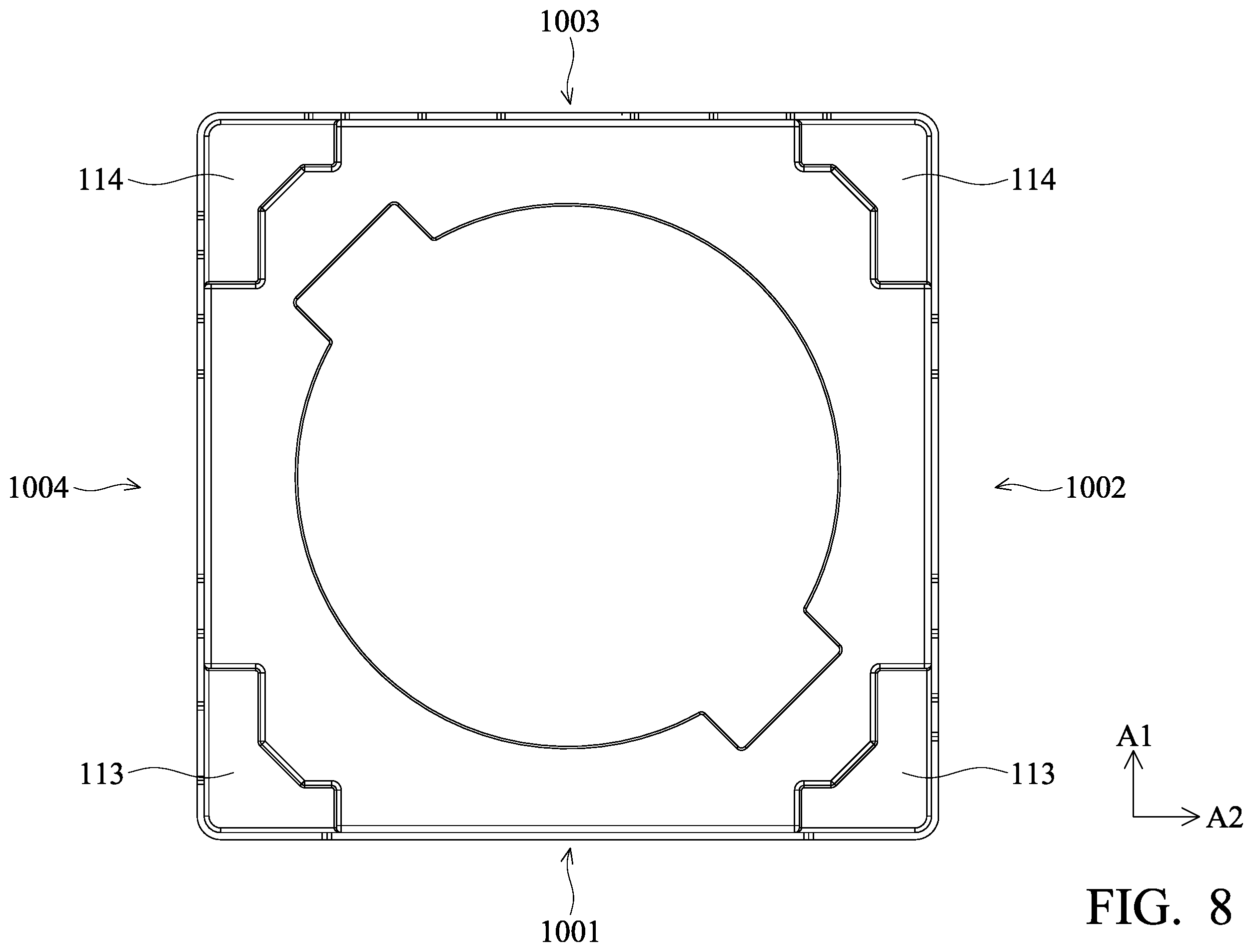 Patent US12386141 Figure 8 – Optical element drive mechanism