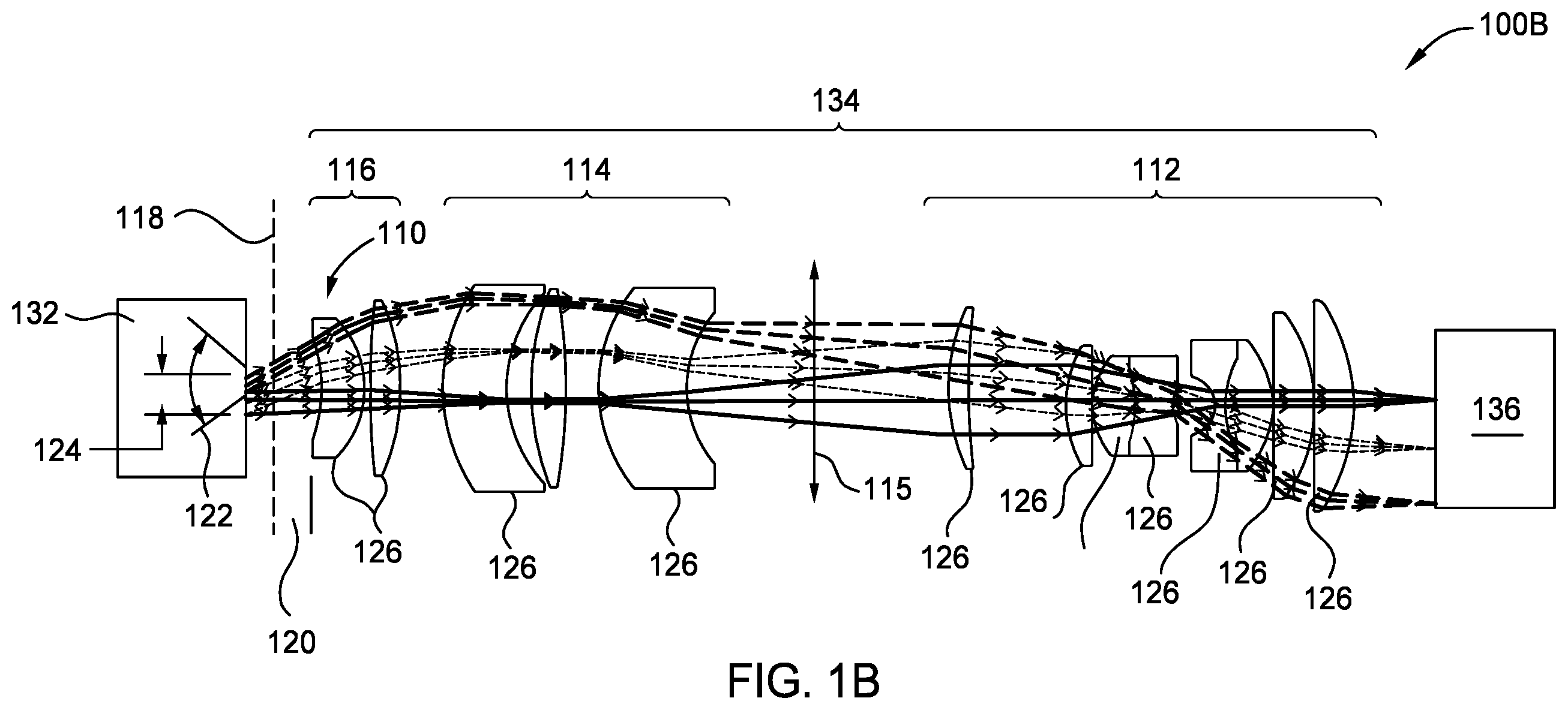 Patent US12386155 Figure 2 – Ultra-wide angle lens systems with external pupil