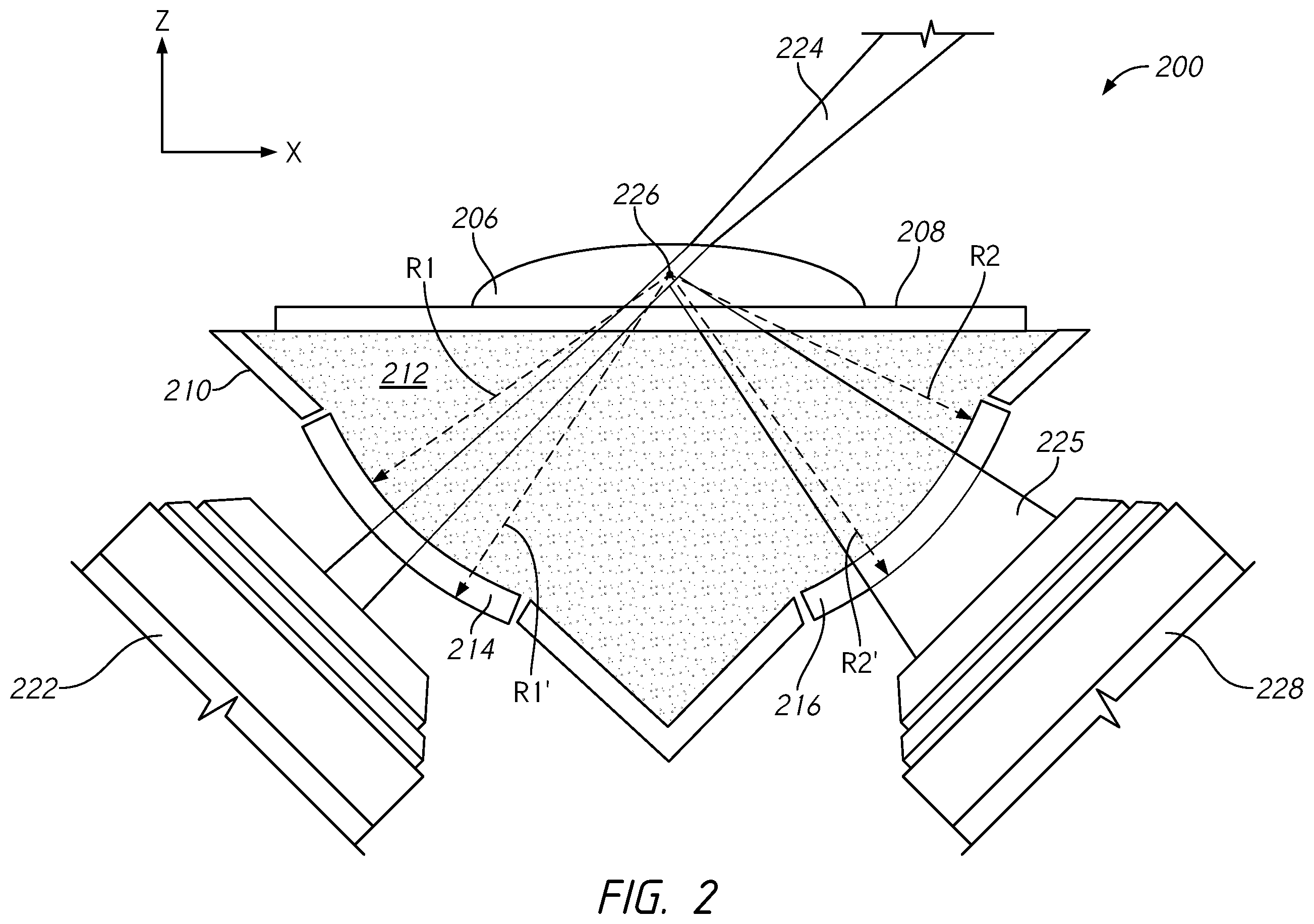 Patent US12386167 Figure 2 – Apparatuses, systems and methods for solid immersion meniscus lenses