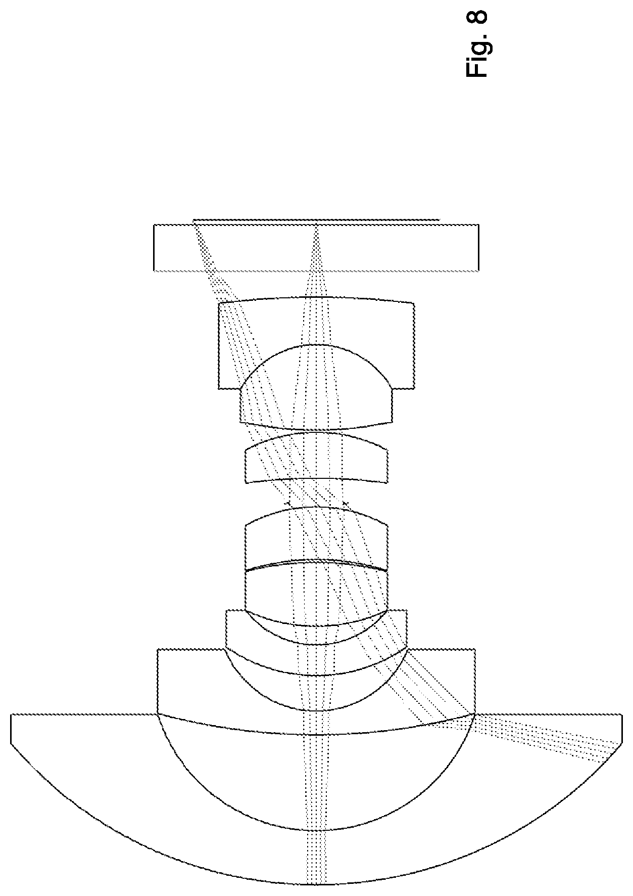 Patent US12386169 Figure 8 – Wide field of view objective lens