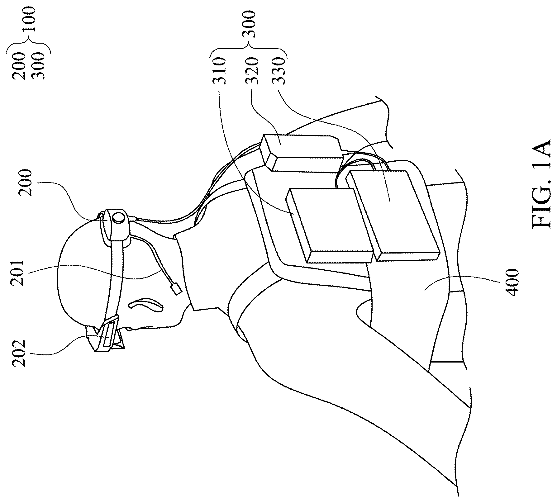 Patent US12386184 Figure 1 – Augmented reality glasses system